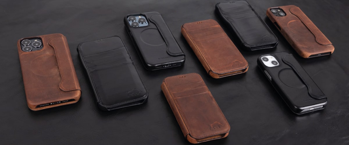 Leather iPhone 13 Mini Detachable Wallet Cases with Card Holder - Bomonti Leather -1