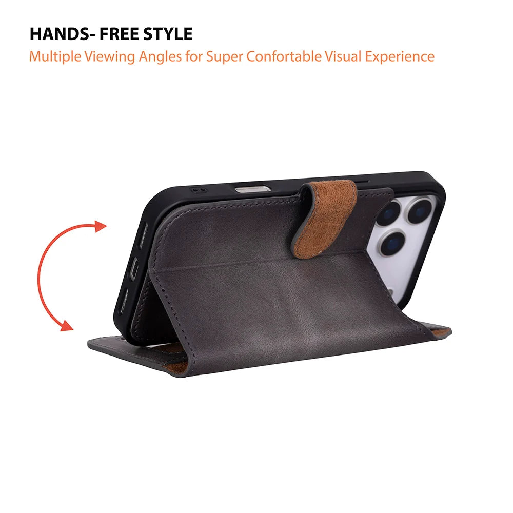 Magic iPhone 18 Pro Leather Detachable Wallet Case