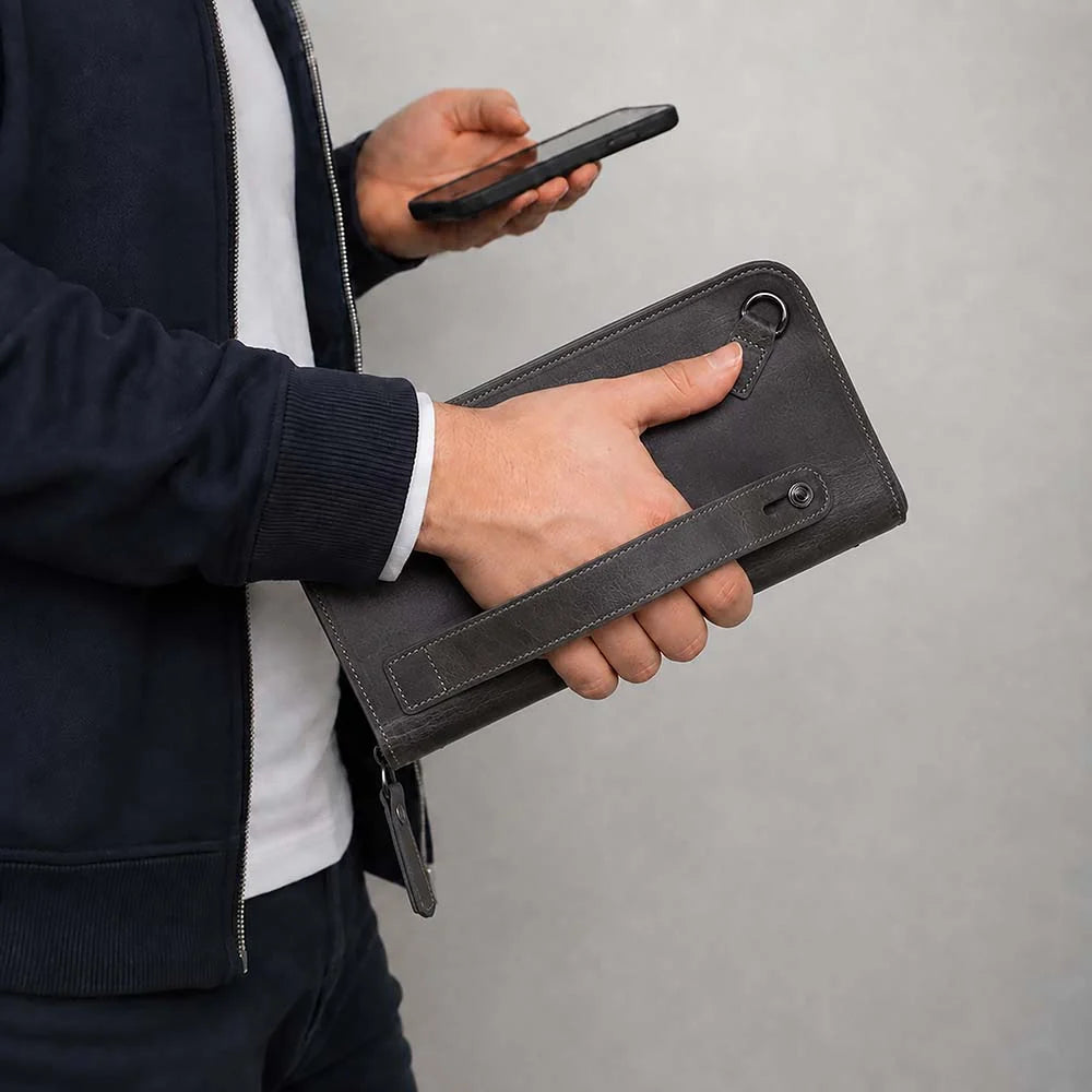 Novarco Leather Clutch Handbag