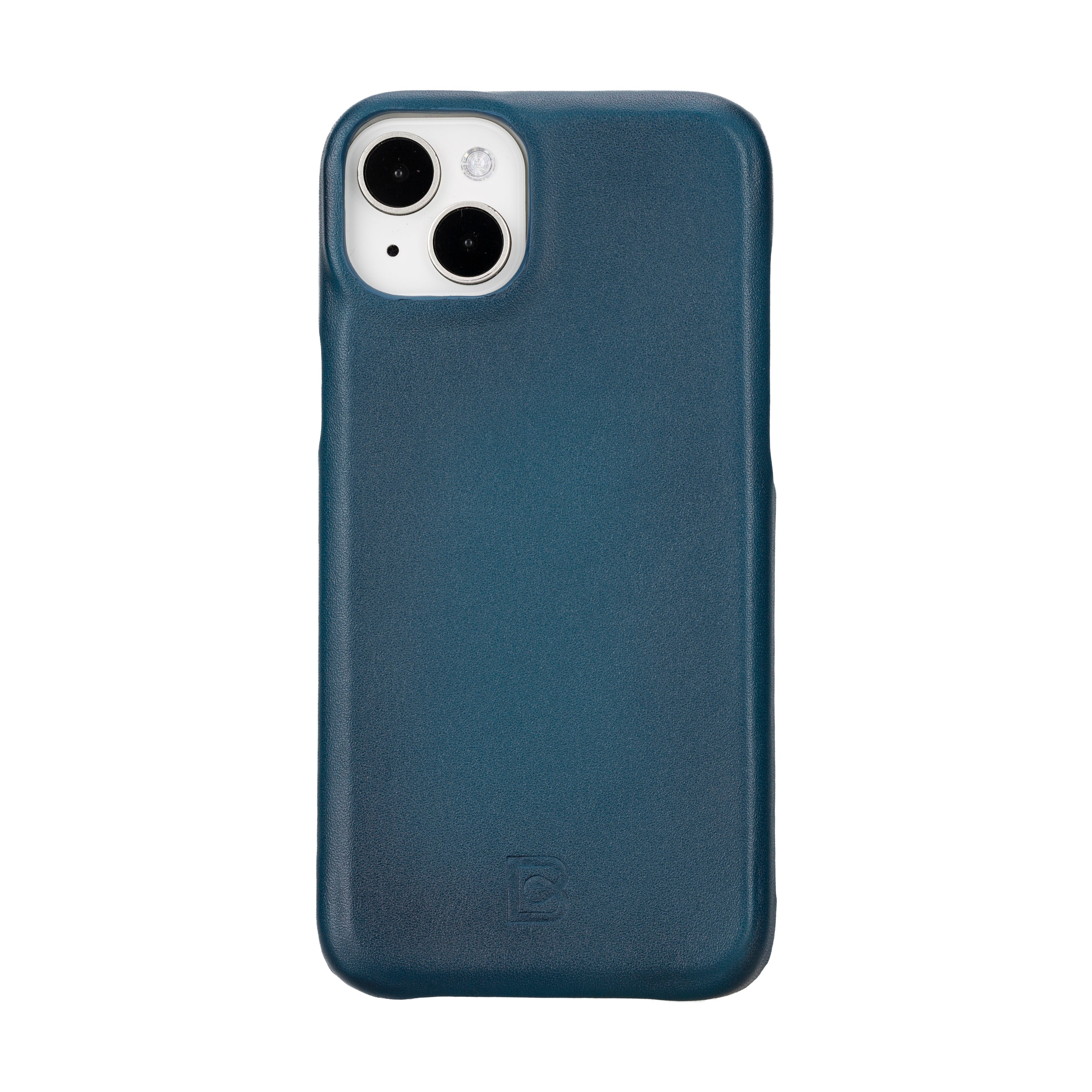 Blue iPhone 16 Leather Back Cover Case