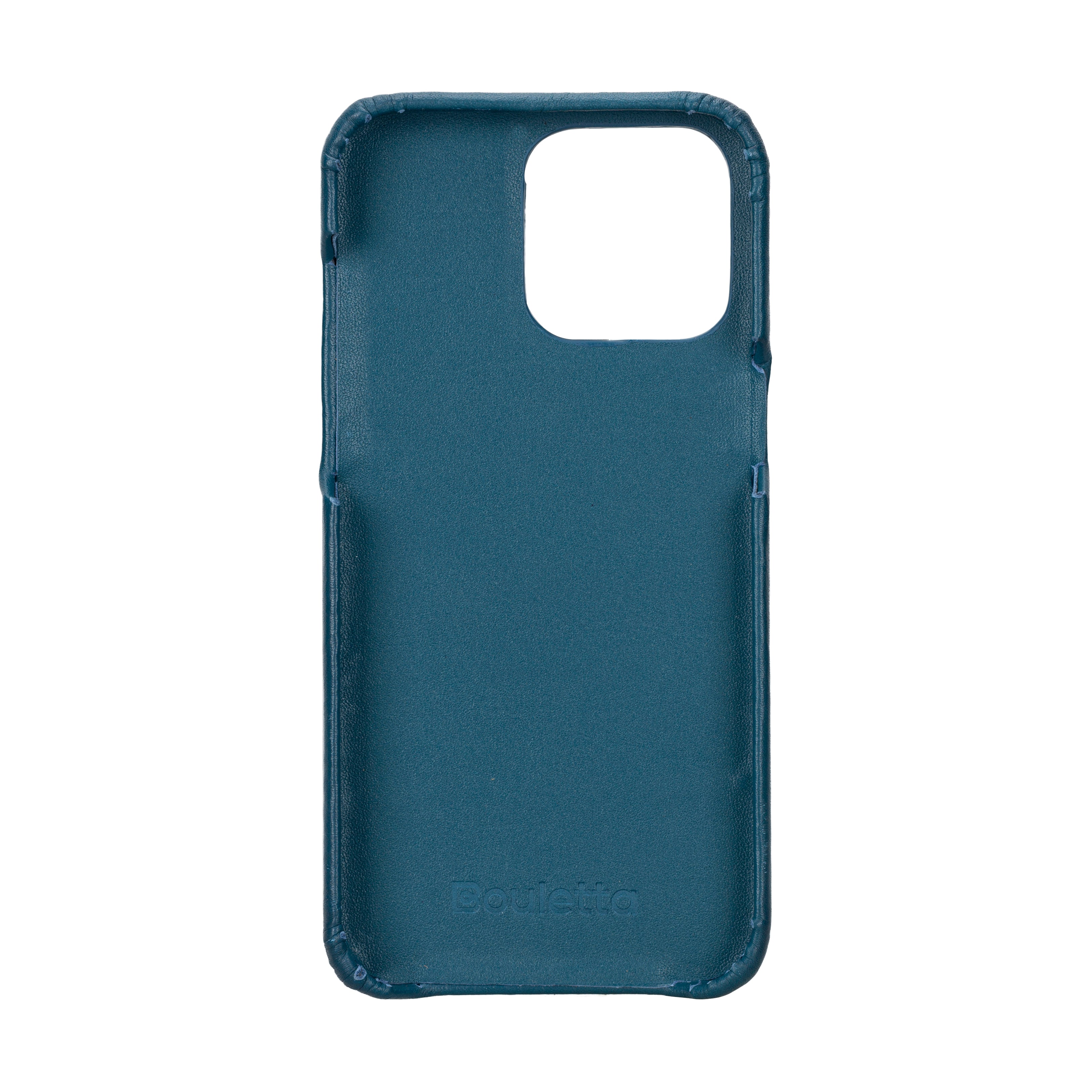 Blue iPhone 16 Pro Leather Back Cover Case