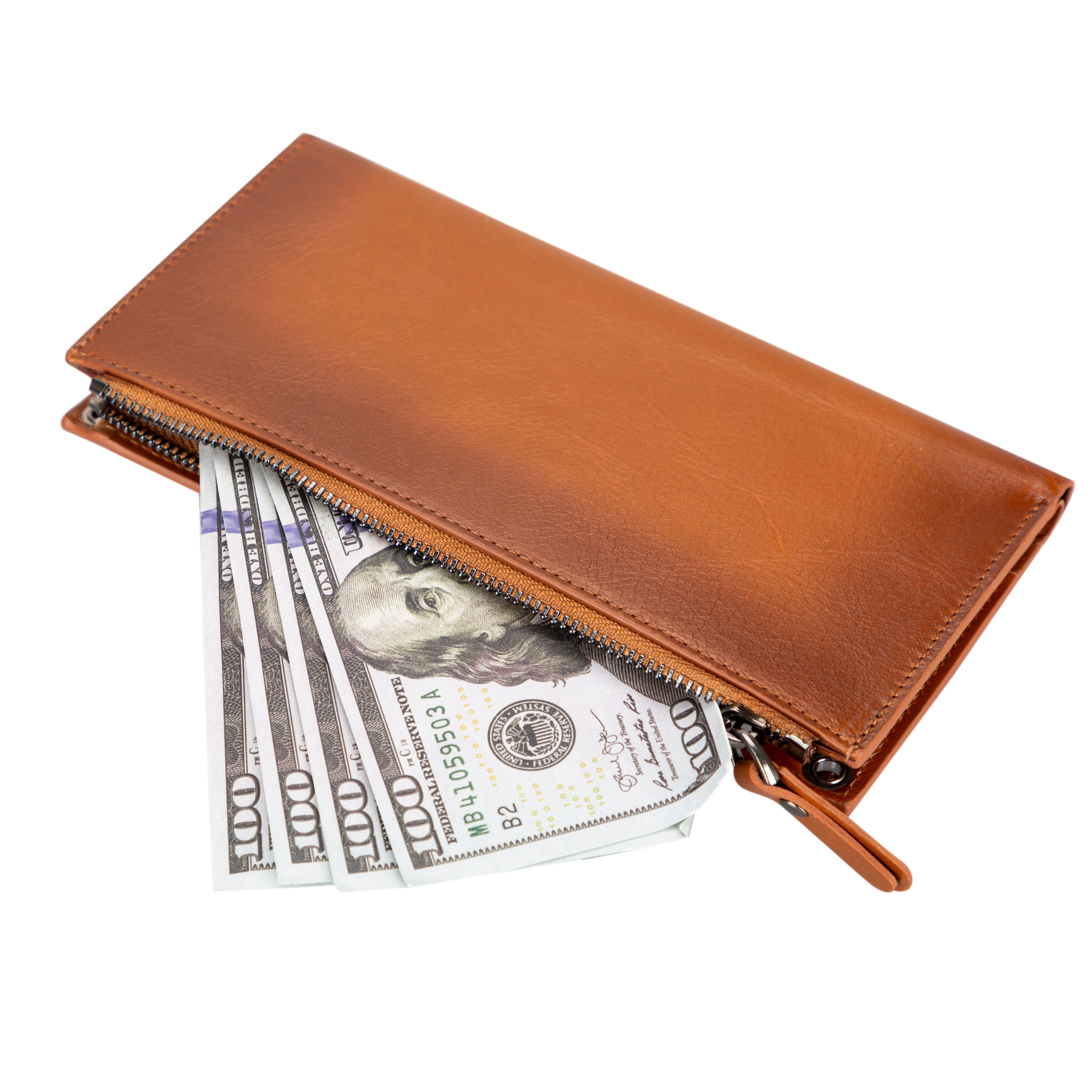 Nexora Strap Leather Crossbody Wallet