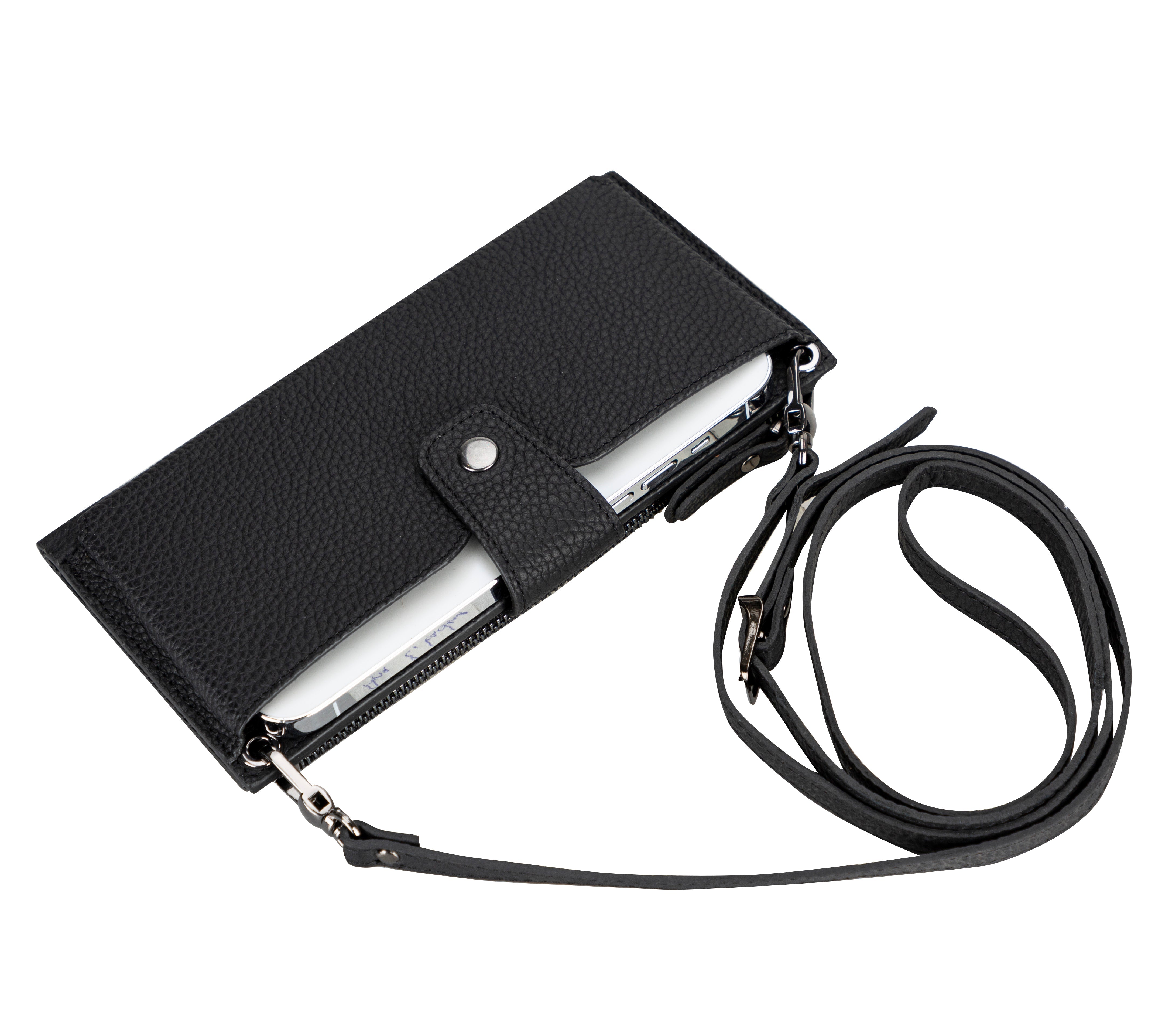 Lozan Strap Leather Crossbody Wallet