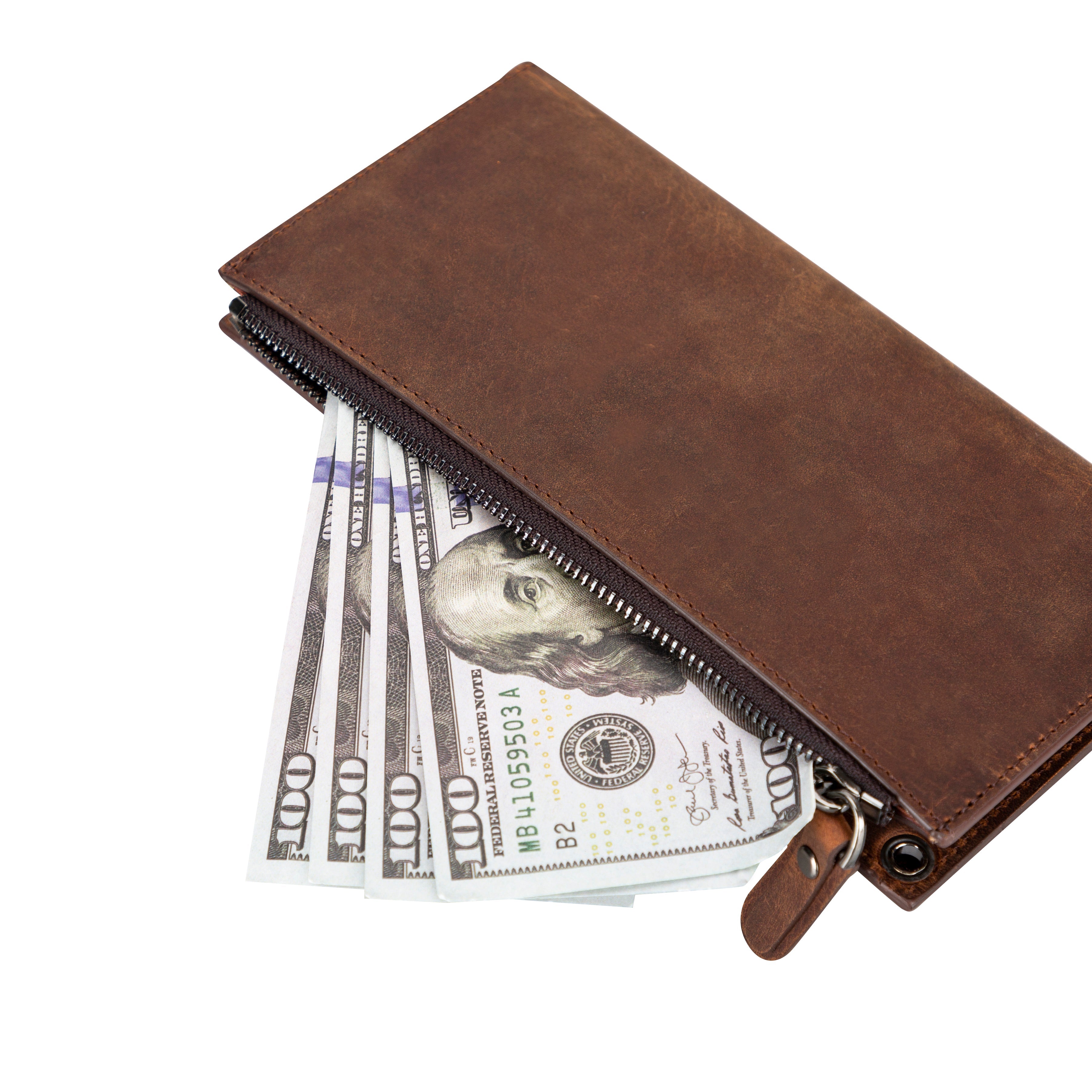 Nexora Strap Leather Crossbody Wallet