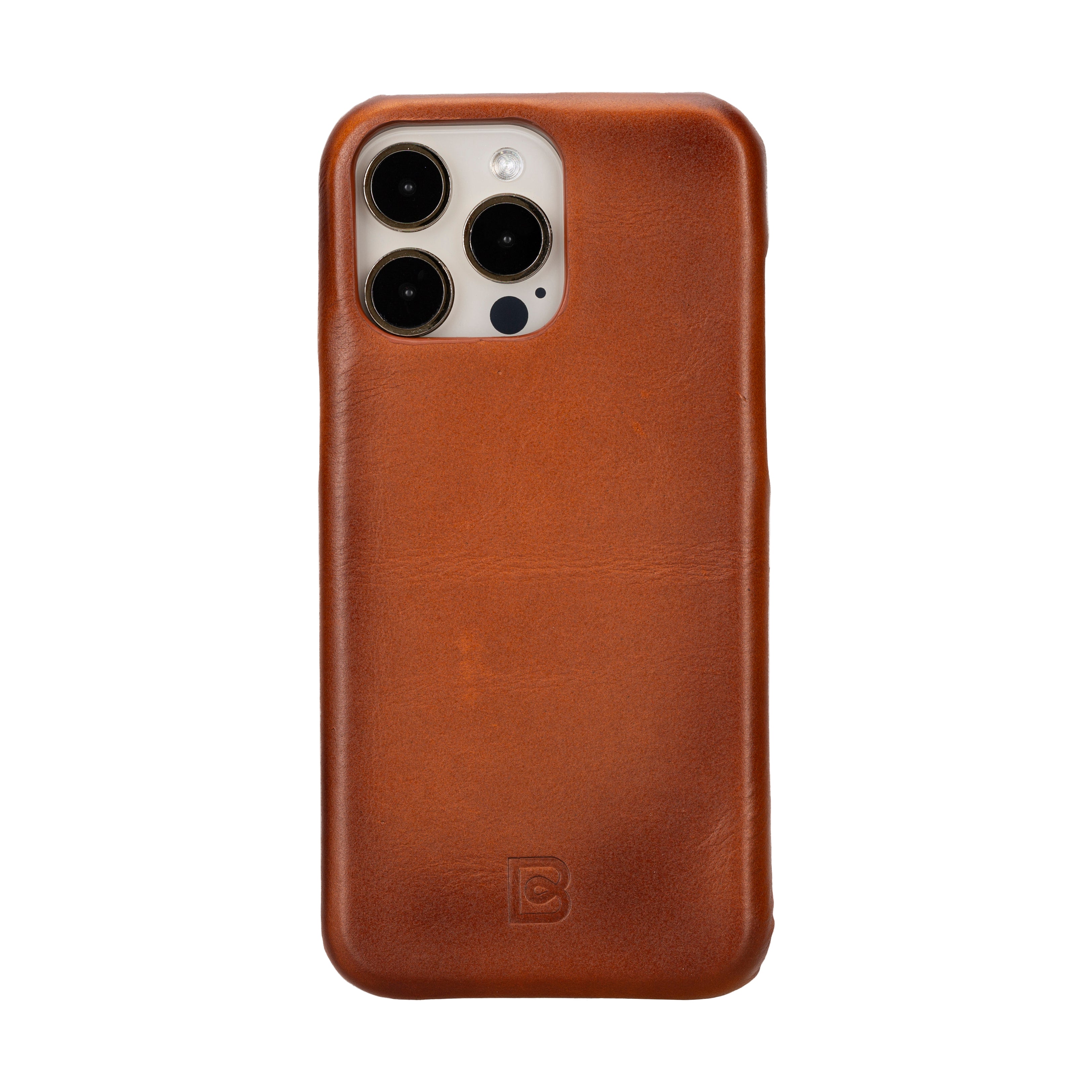 Brown iPhone 16 Pro Leather Back Cover Case