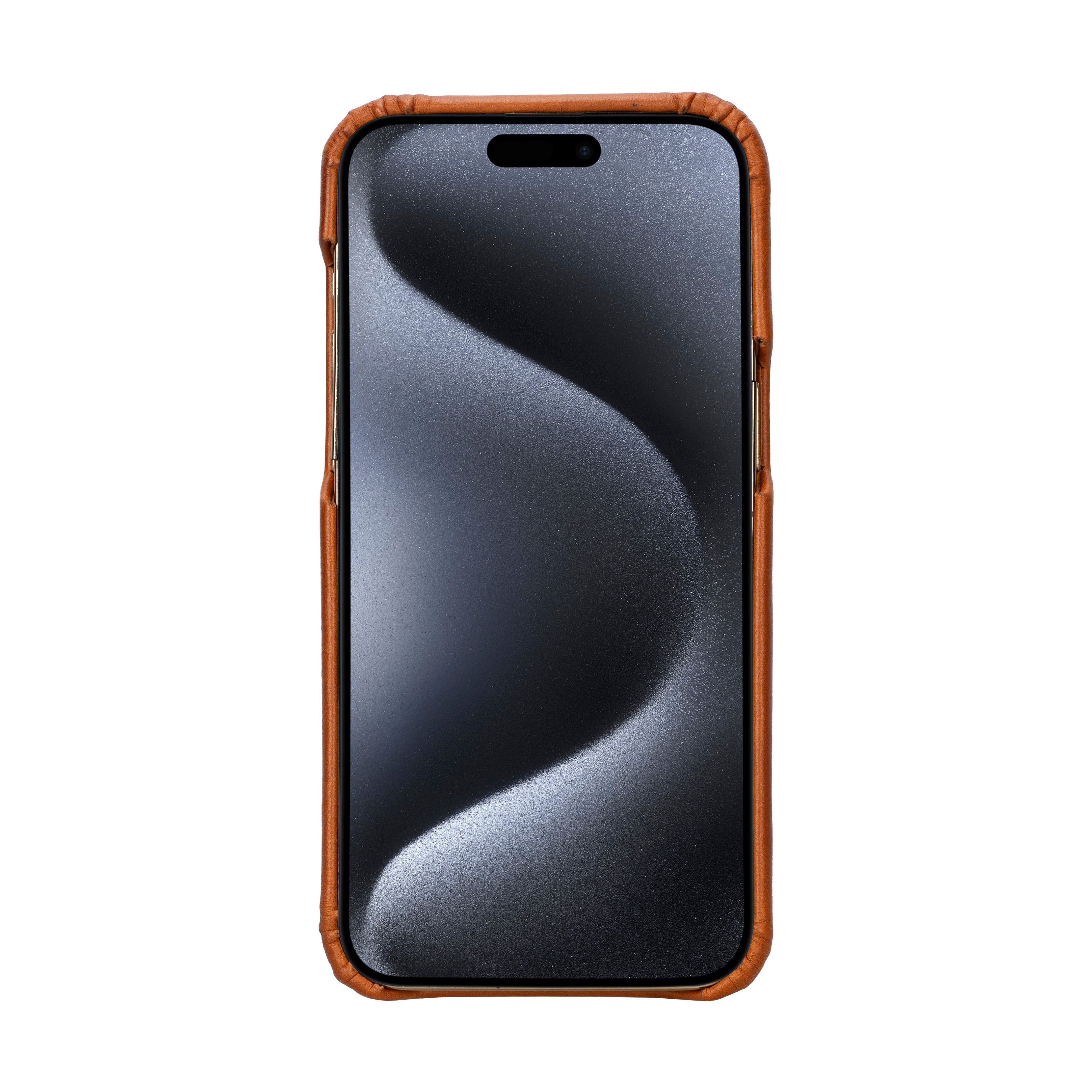 Brown iPhone 16 Pro Leather Back Cover Case