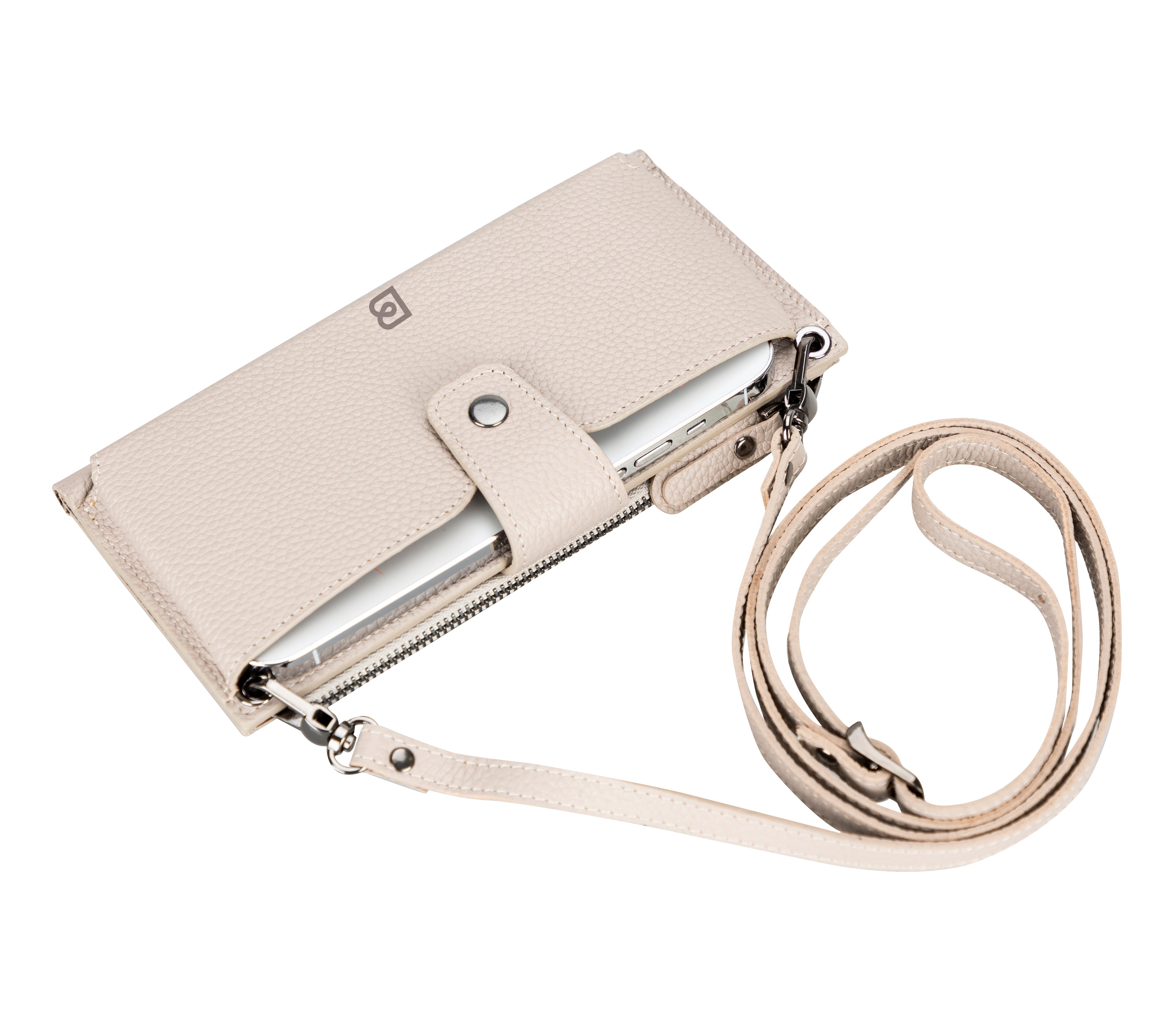 Nexora Strap Leather Crossbody Wallet