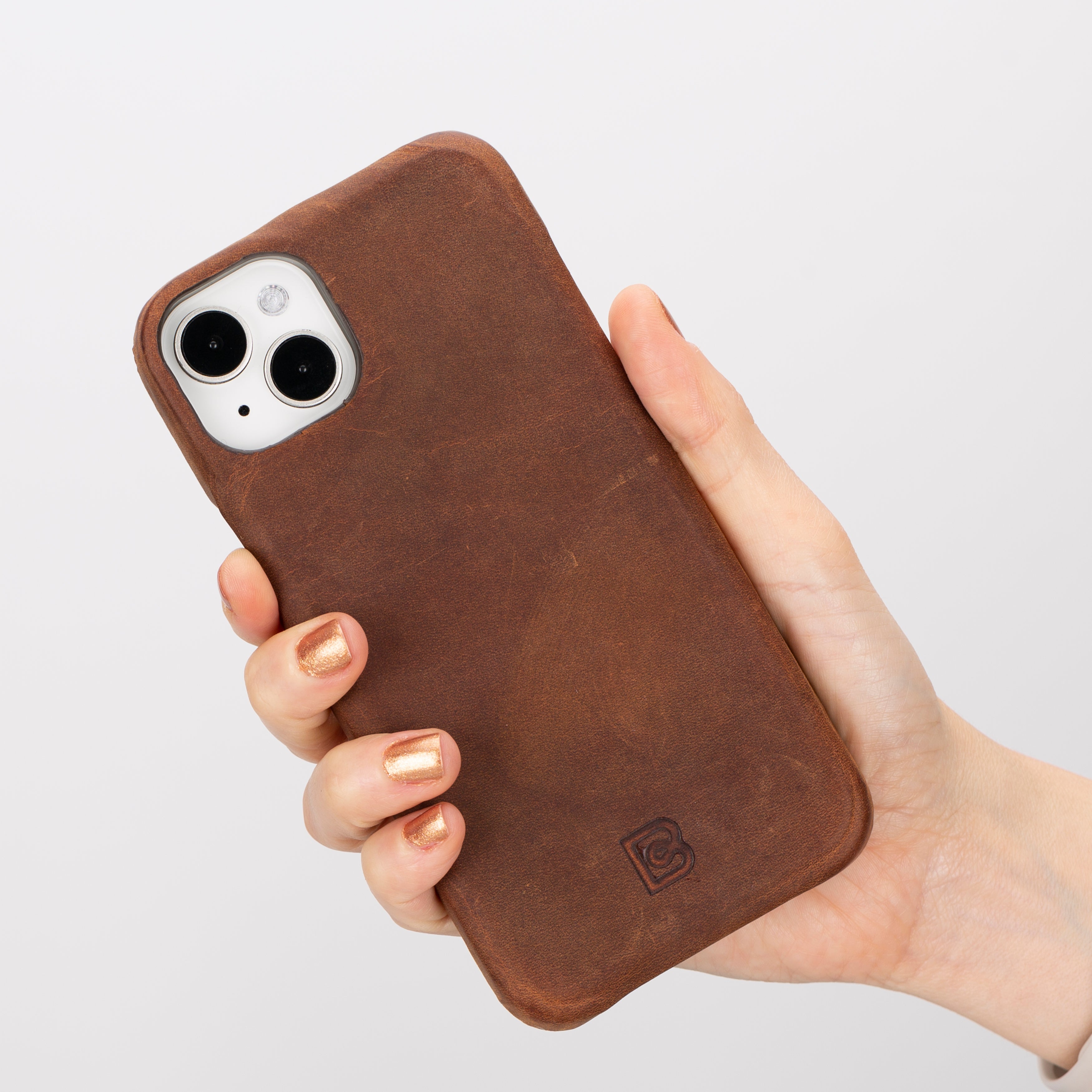 Antic Brown iPhone 16 Plus Leather Back Cover Case