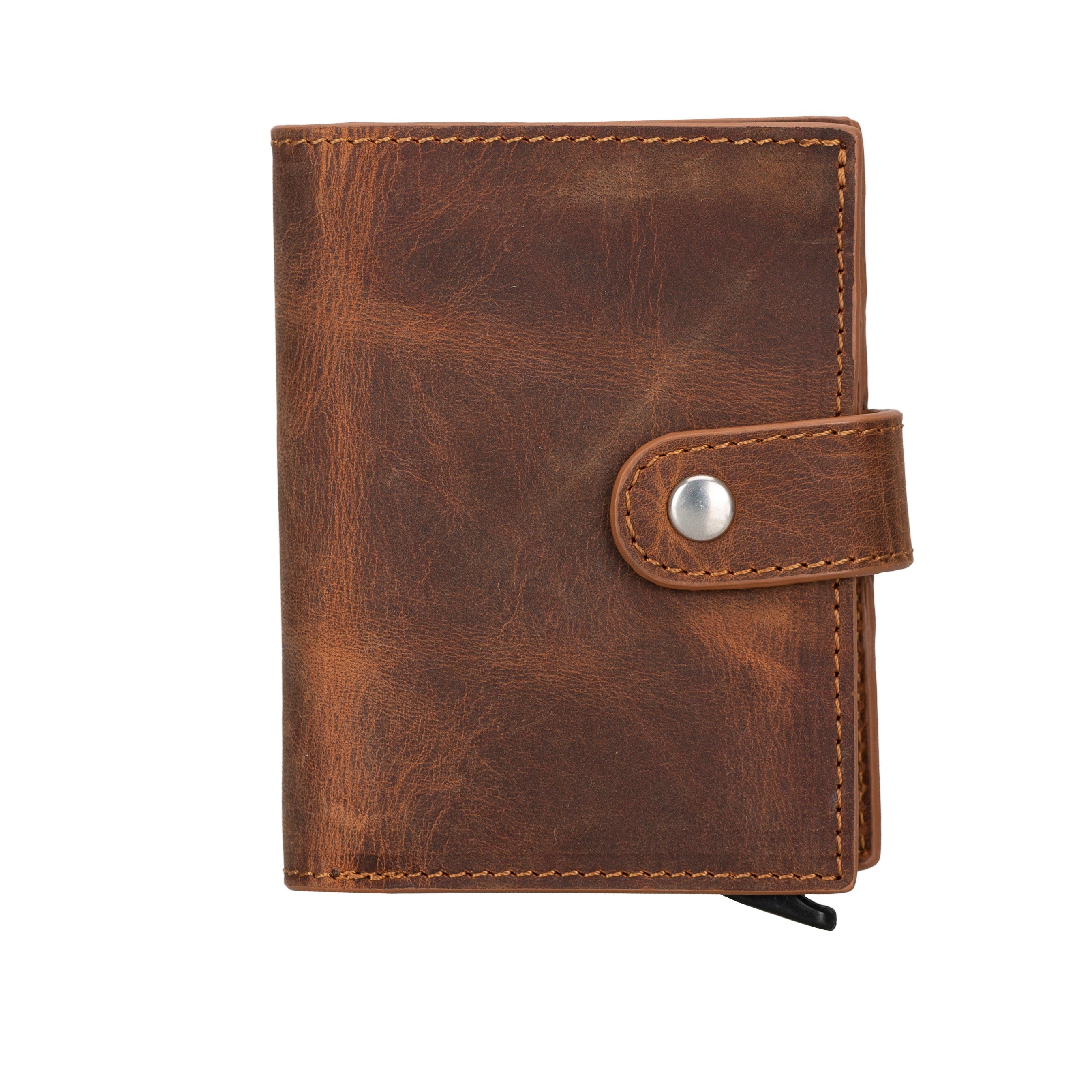 Palertag Zip Mechanical Leather Card Holder with AirTag Slot