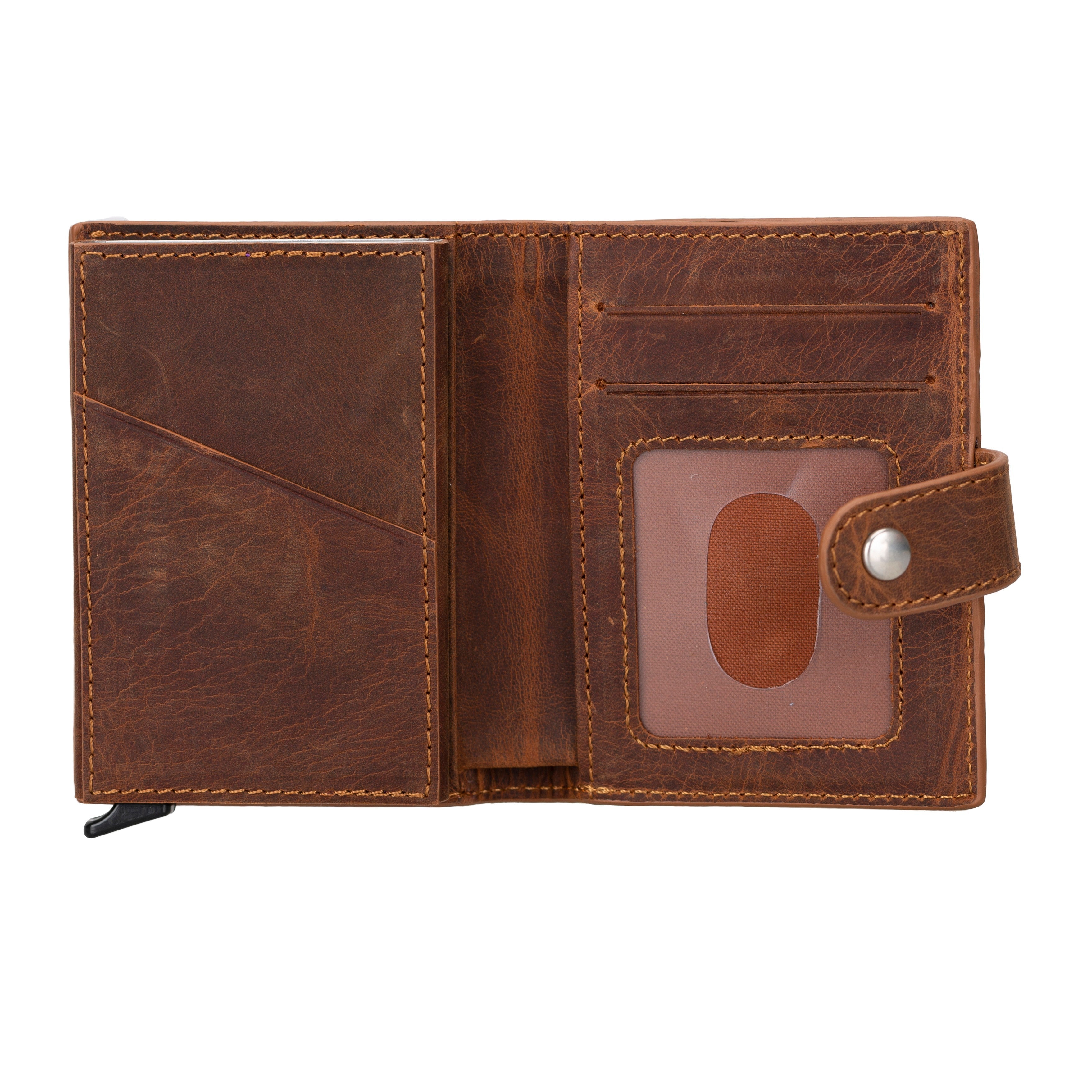 Palertag Zip Mechanical Leather Card Holder with AirTag Slot