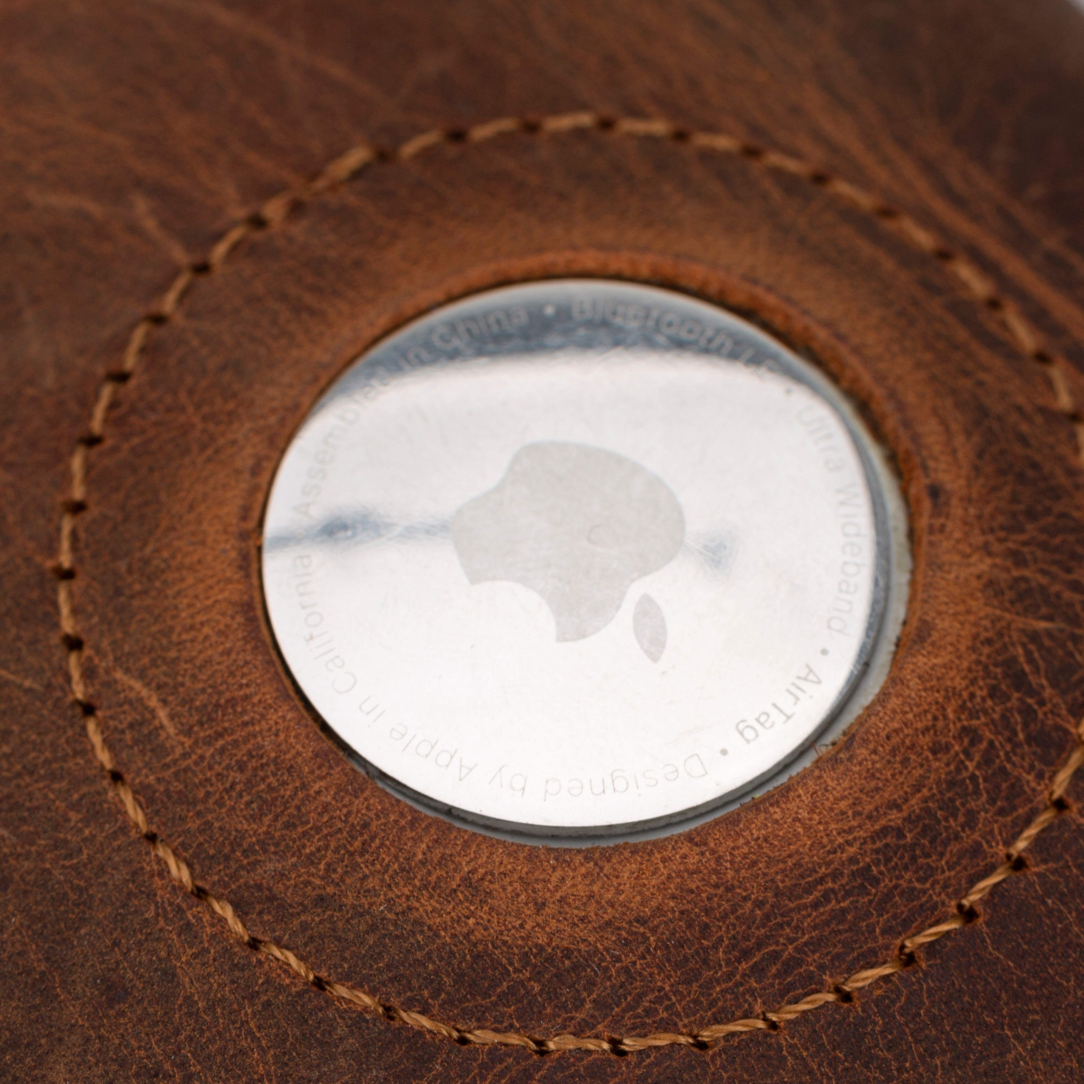 Palertag Zip Mechanical Leather Card Holder with AirTag Slot