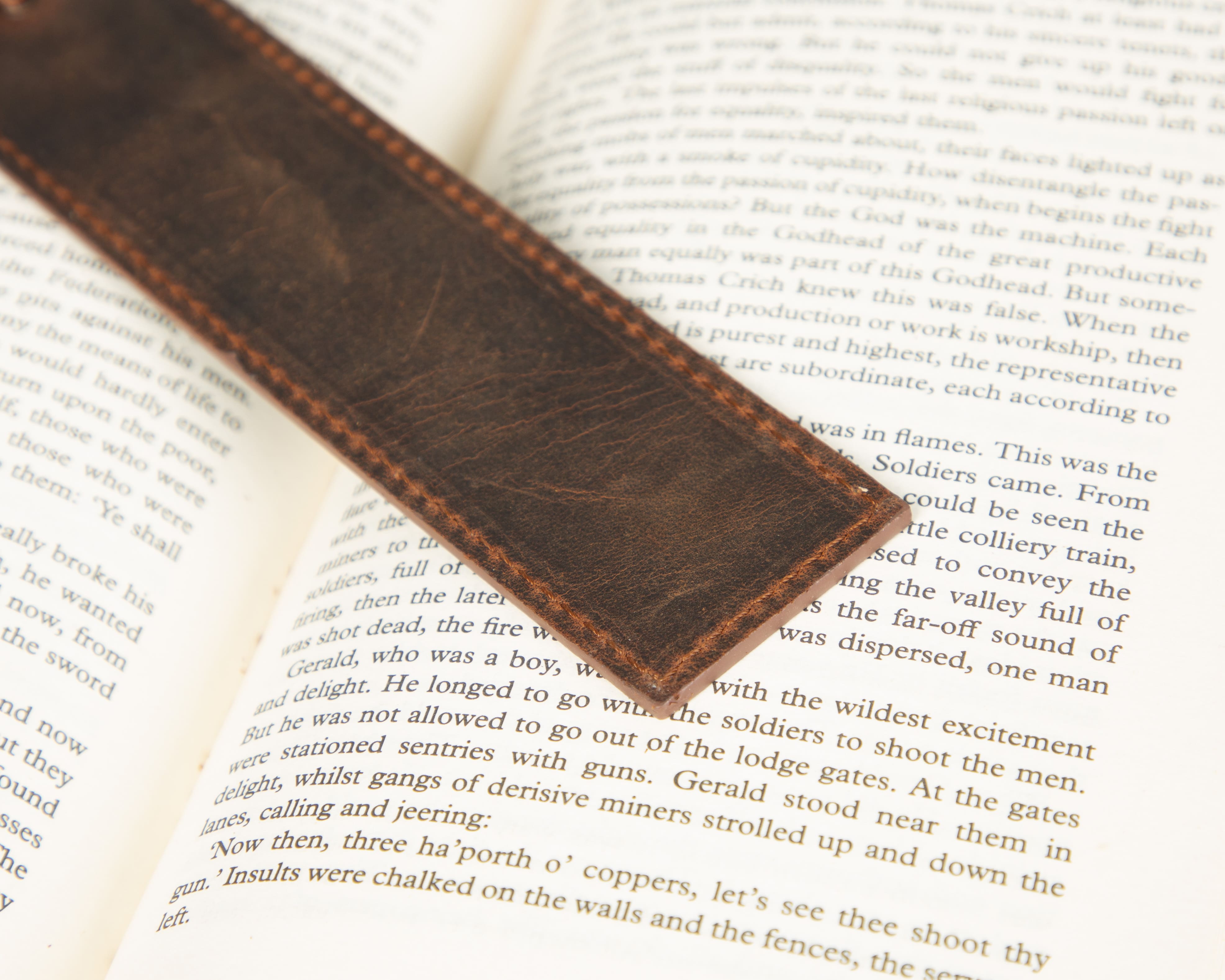 Markora Stitched Leather Bookmark