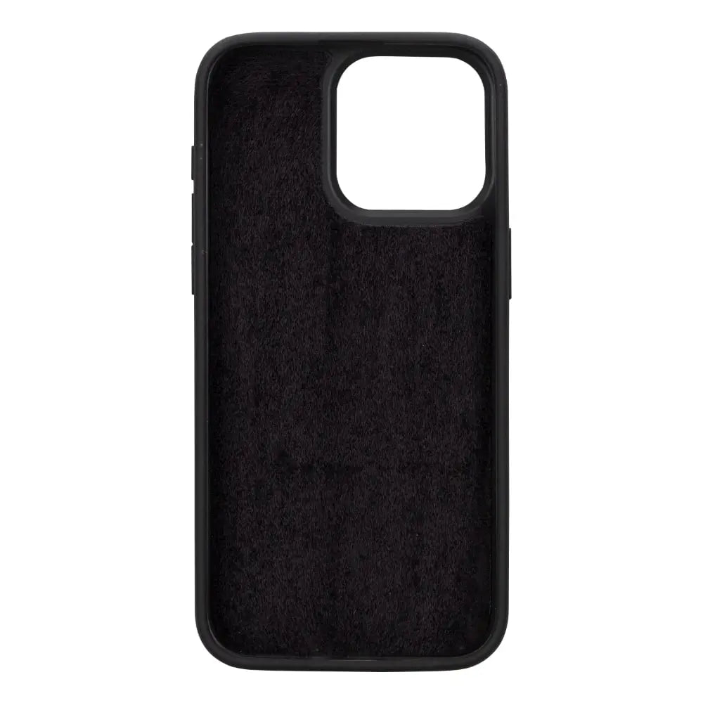 Black Leather iPhone 16 Pro Max Detachable Card Holder Wallet Case with Magsafe - Bomonti