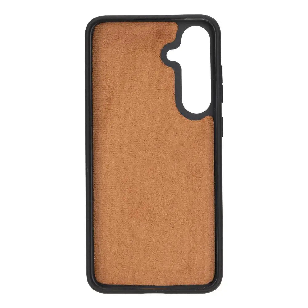 Brown Leather Samsung Galaxy S24 Plus Detachable Wallet Case with Card Holder - Bomonti