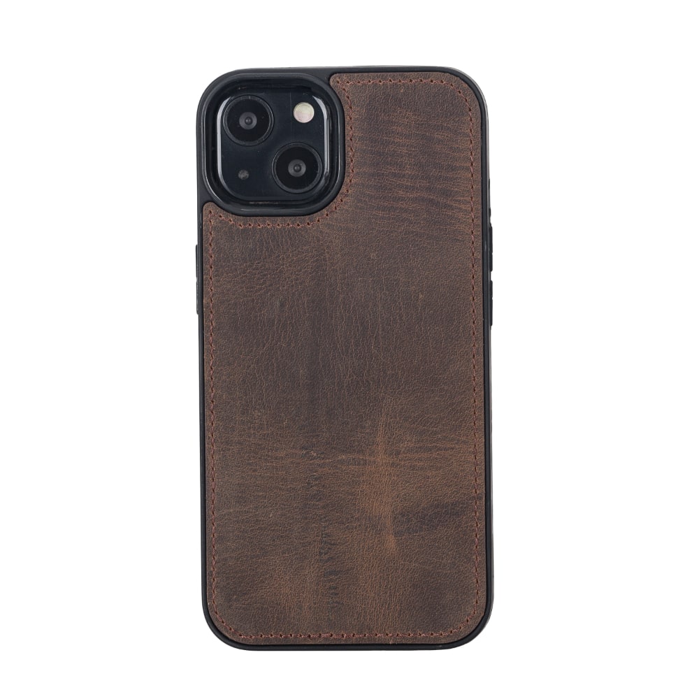 Dark Brown Leather iPhone 13 Detachable Bi-Fold RFID Wallet Case with MagSafe & Card Holder - Bomonti - 5