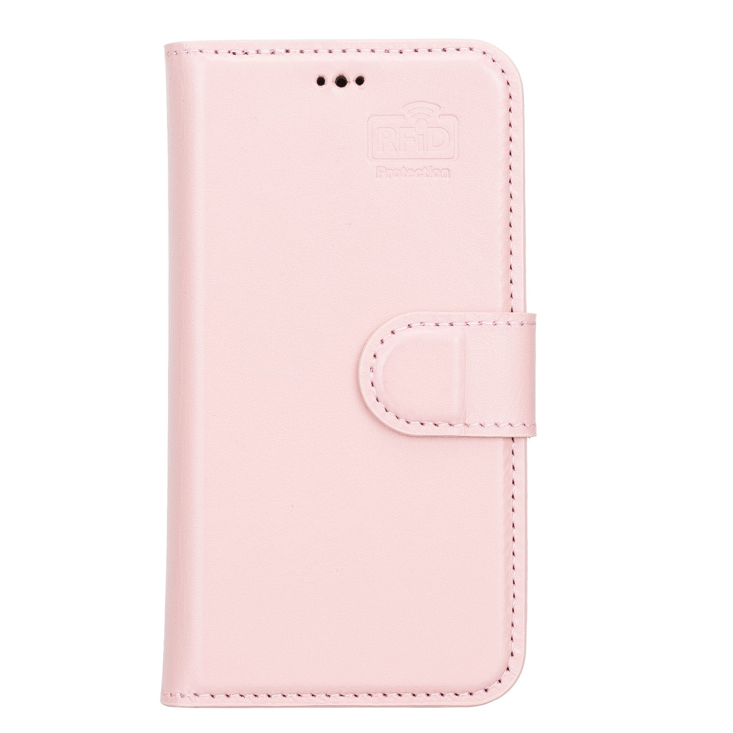 Pink Leather iPhone 13 Mini Detachable Bi-Fold RFID Wallet Case with MagSafe & Card Holder - Bomonti - 6