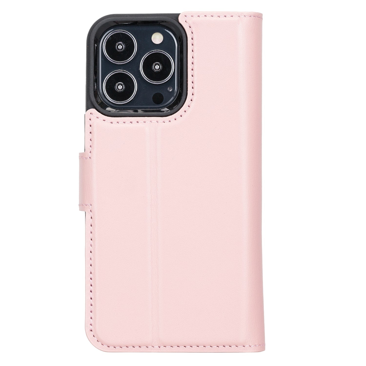 Luxury Pink Leather iPhone 13 Pro Wallet Case with MagSafe & RFID Card Holder - Bomonti - 3