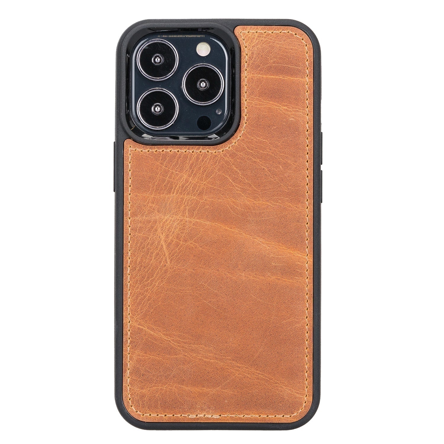 Luxury Rustic Brown Leather iPhone 13 Pro Wallet Case with MagSafe & RFID Card Holder - Bomonti - 4