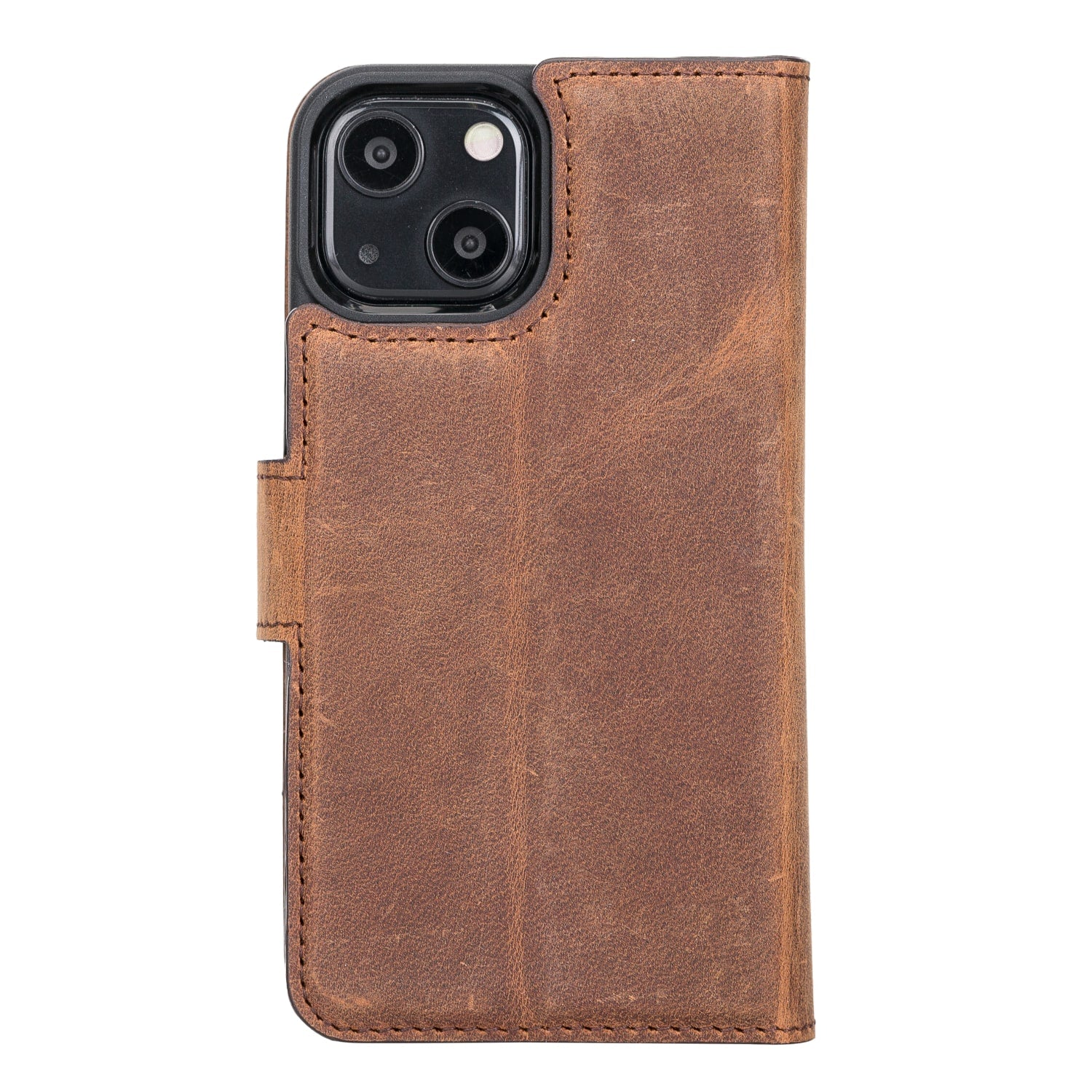 Yellow Leather iPhone 13 Mini Detachable Bi-Fold RFID Wallet Case with MagSafe & Card Holder - Bomonti - 4
