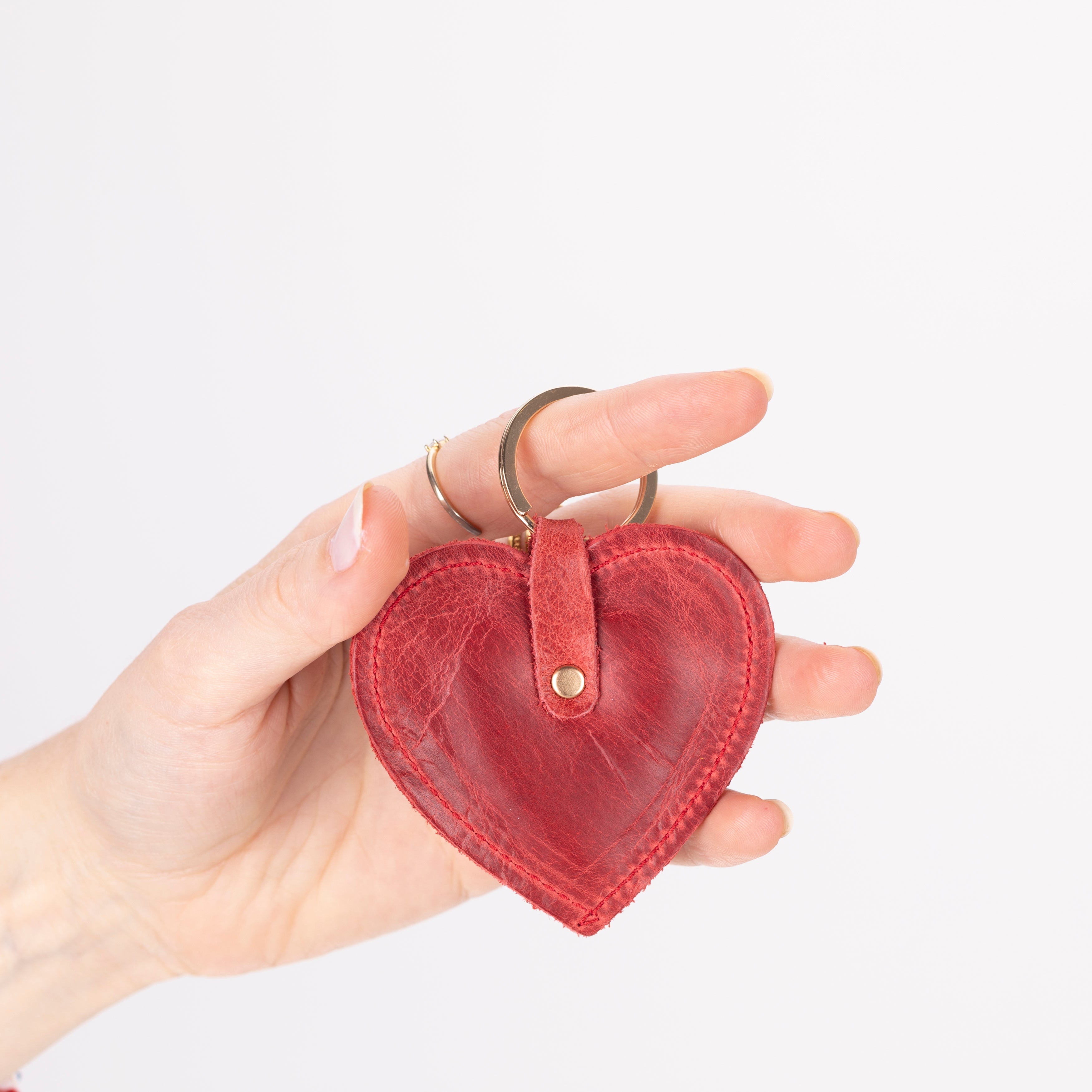 Cuore Leather Keyring