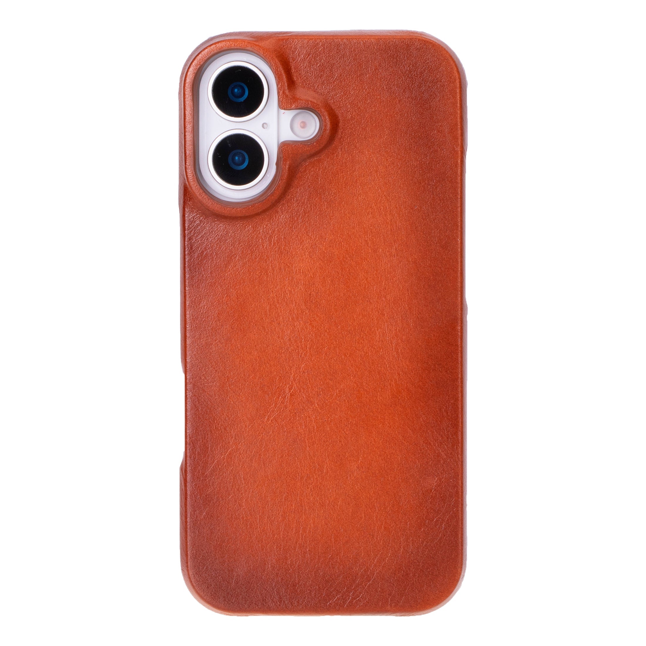 Tan Leather iPhone 17 Full Cover Case