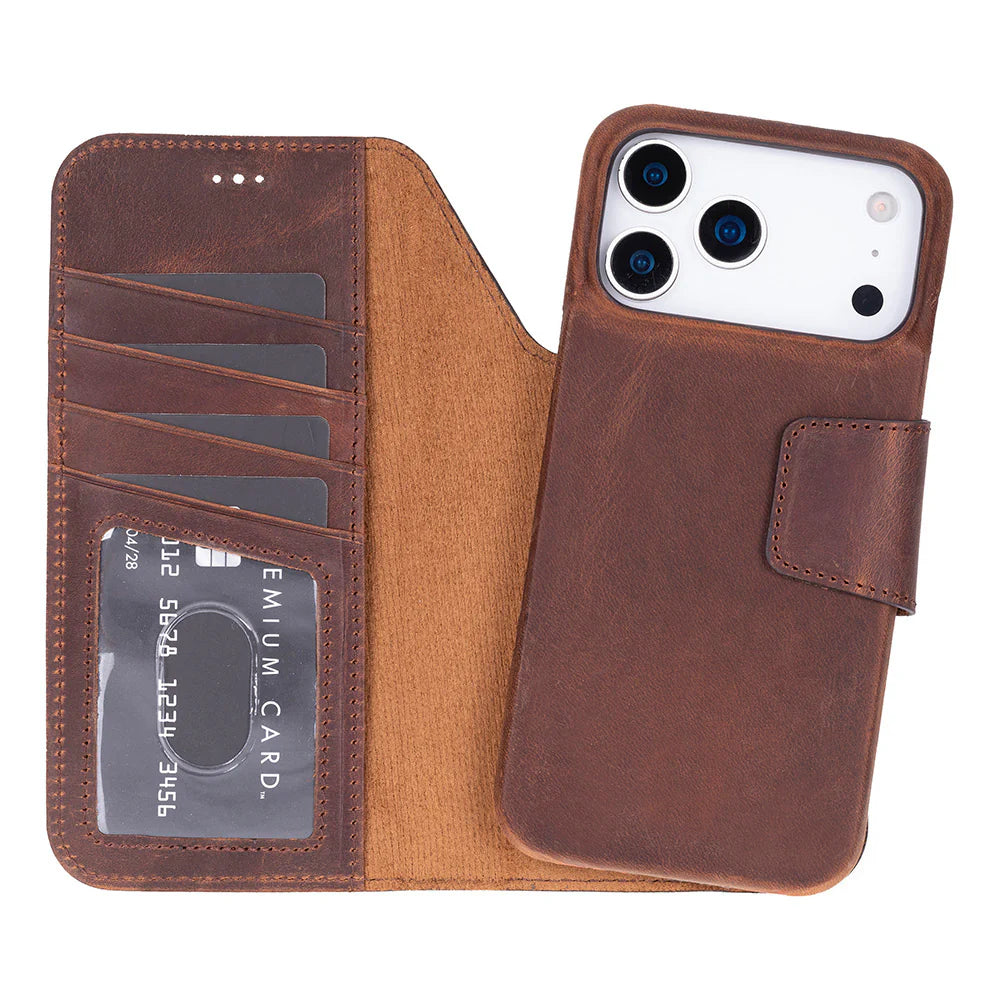 Elite Magic iPhone 17 Pro Max Leather Detachable Wallet Case