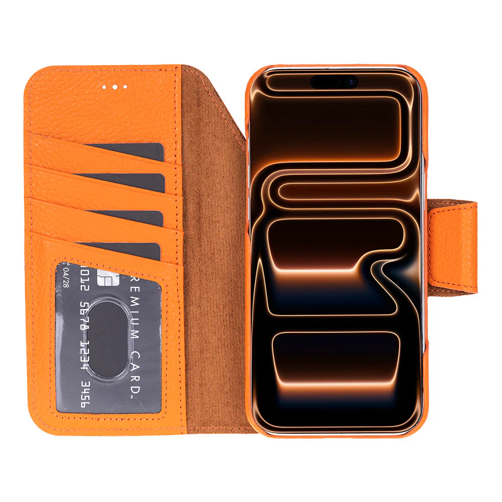 Elite Magic iPhone 17 Pro Leather Detachable Wallet Case