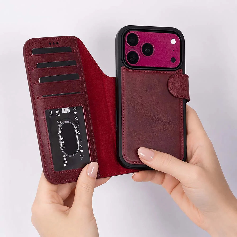 Magic iPhone 18 Pro Leather Detachable Wallet Case