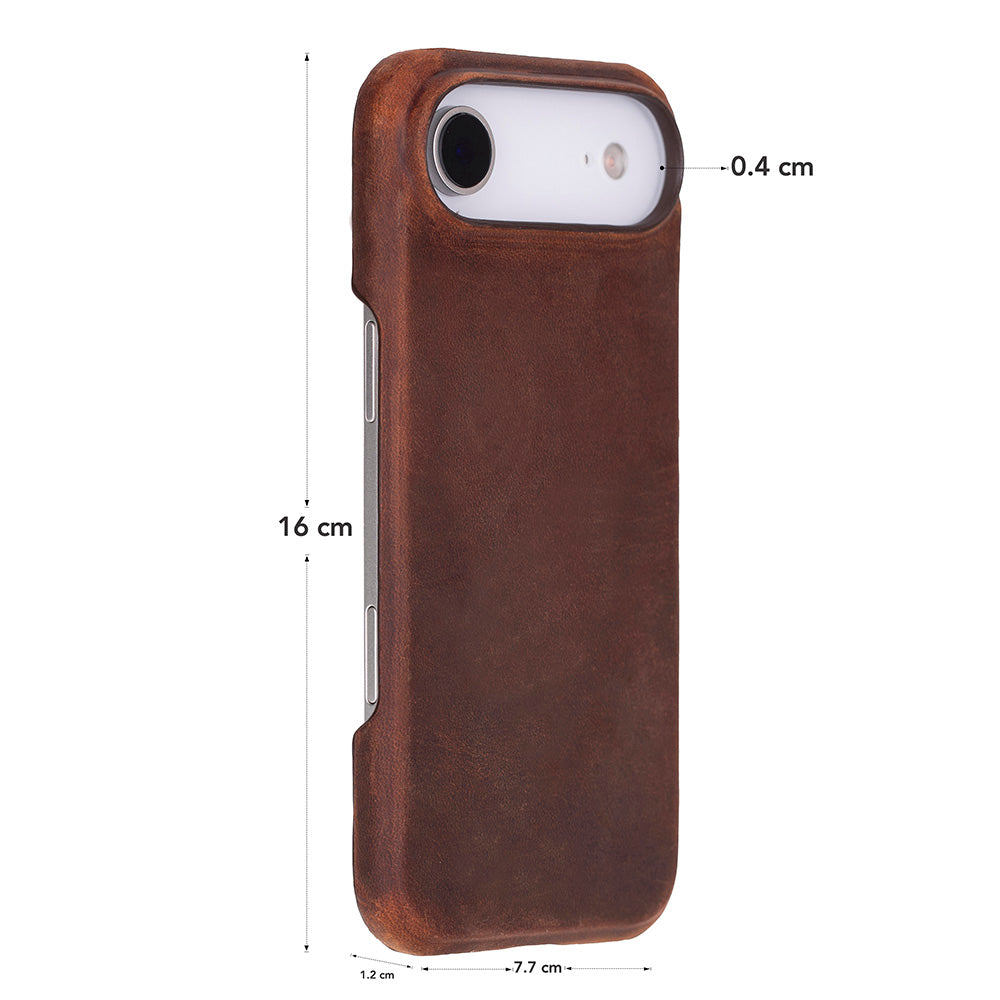 Black Leather iPhone 17 Air Cover Case