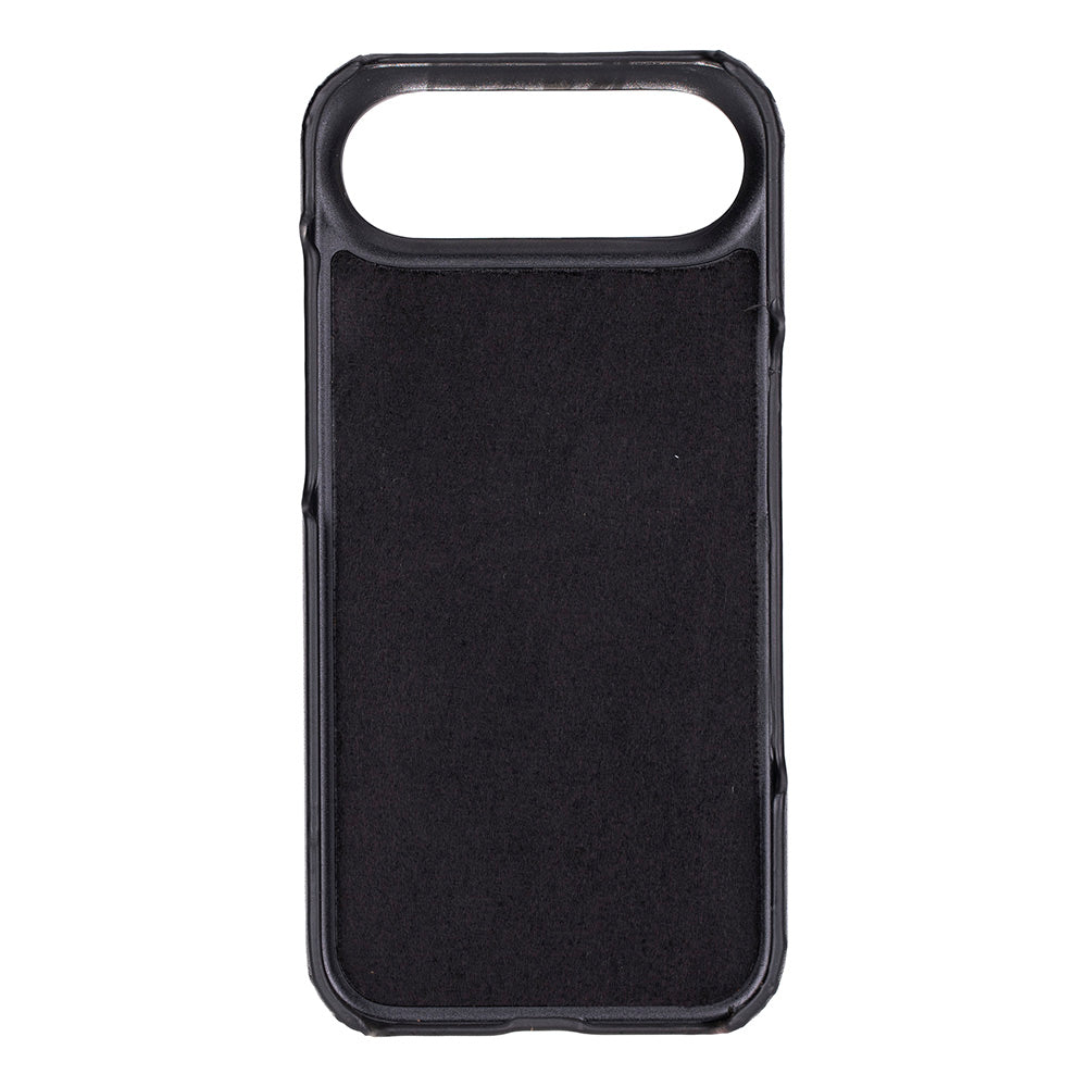Black Leather iPhone 17 Air Cover Case