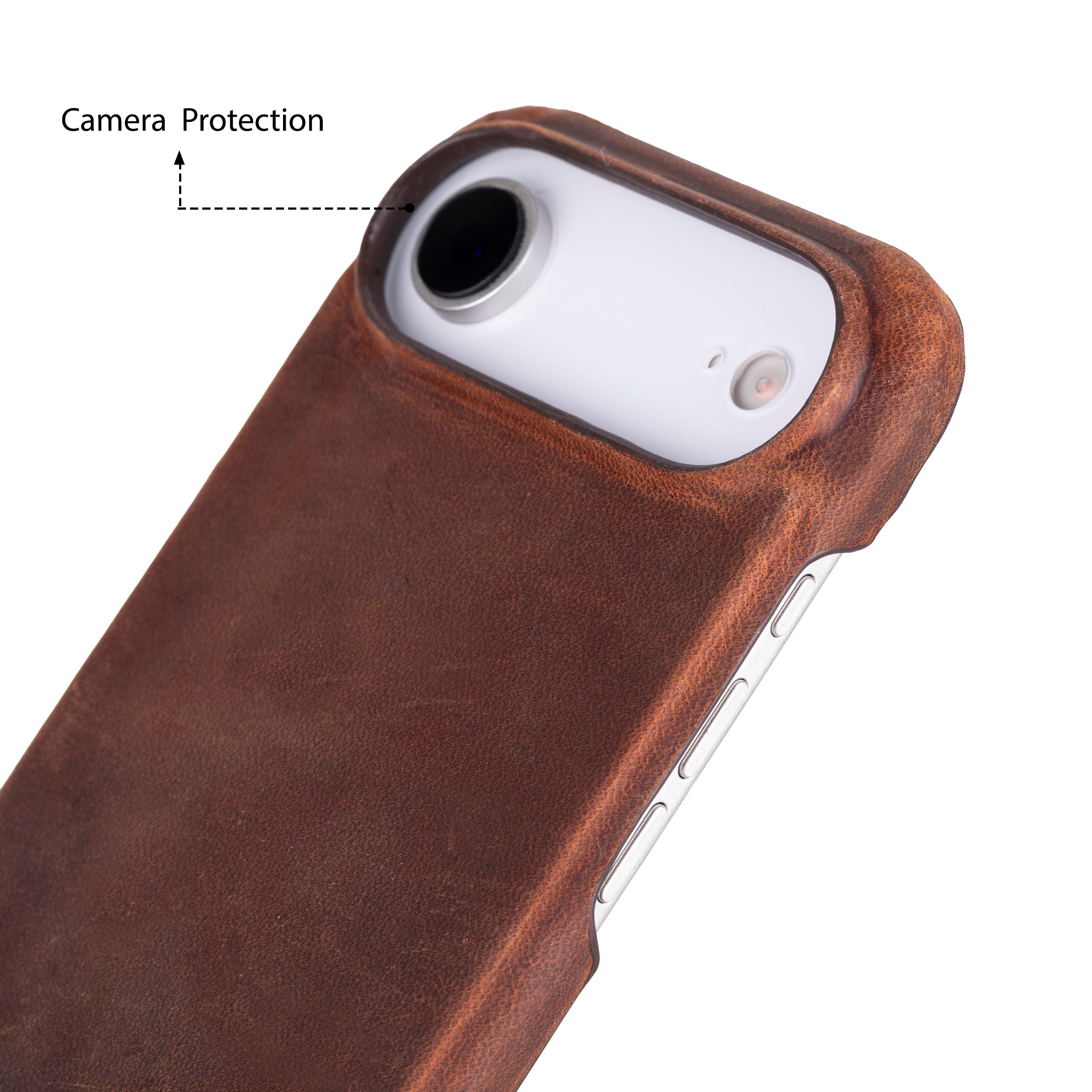 Black Leather iPhone 17 Air Cover Case