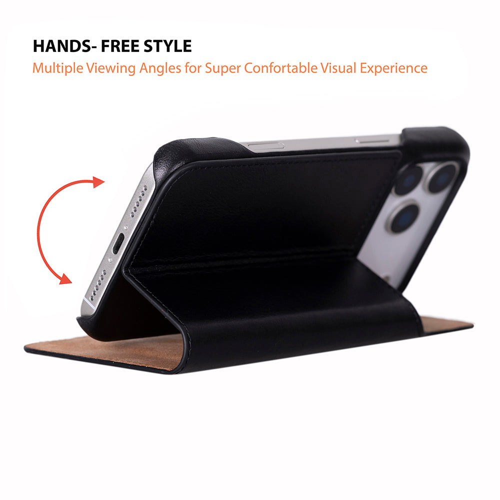 Sonat Leather iPhone 17 Pro Max Folio Case