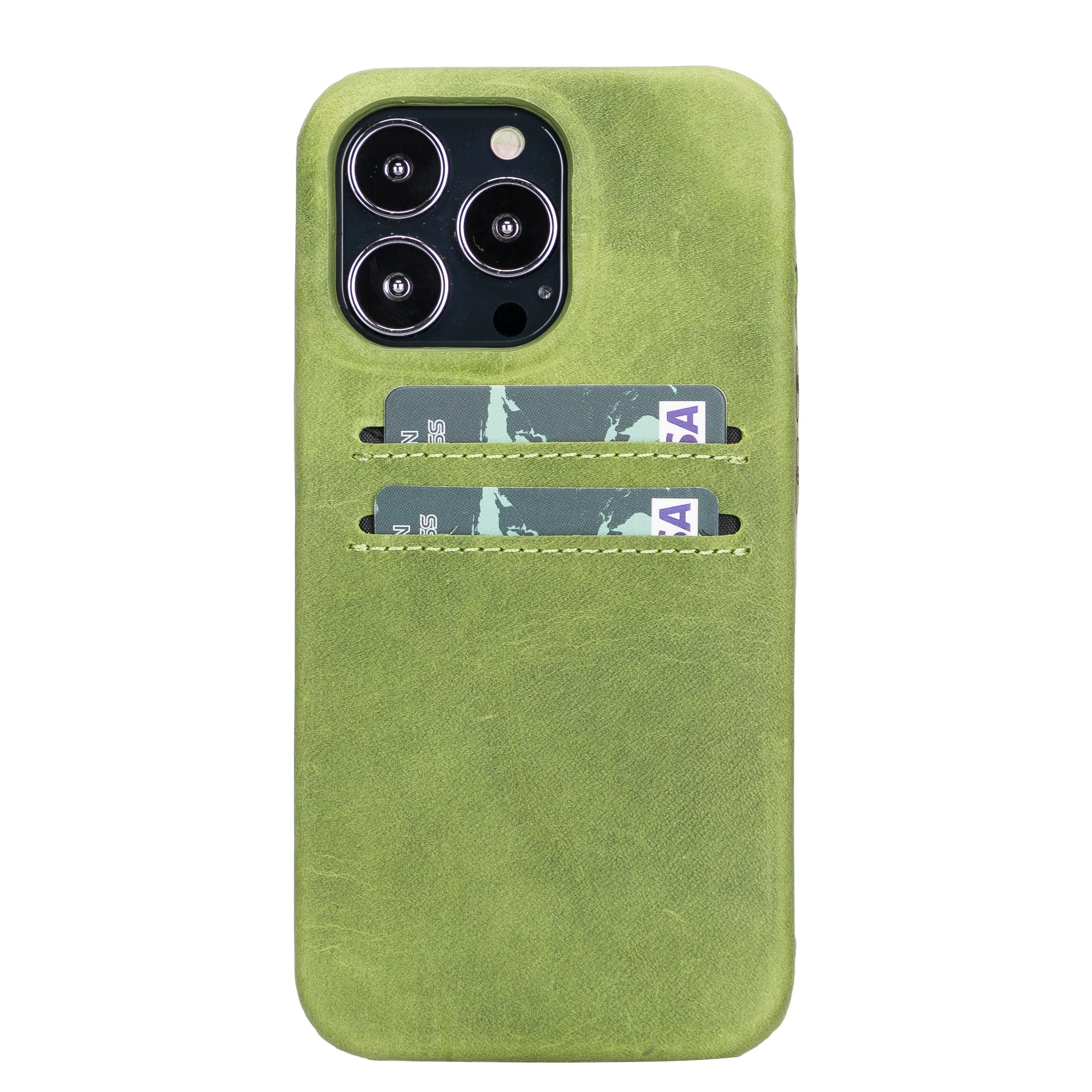 Rock Cover iPhone 13 Pro Leather Case with Card Holder