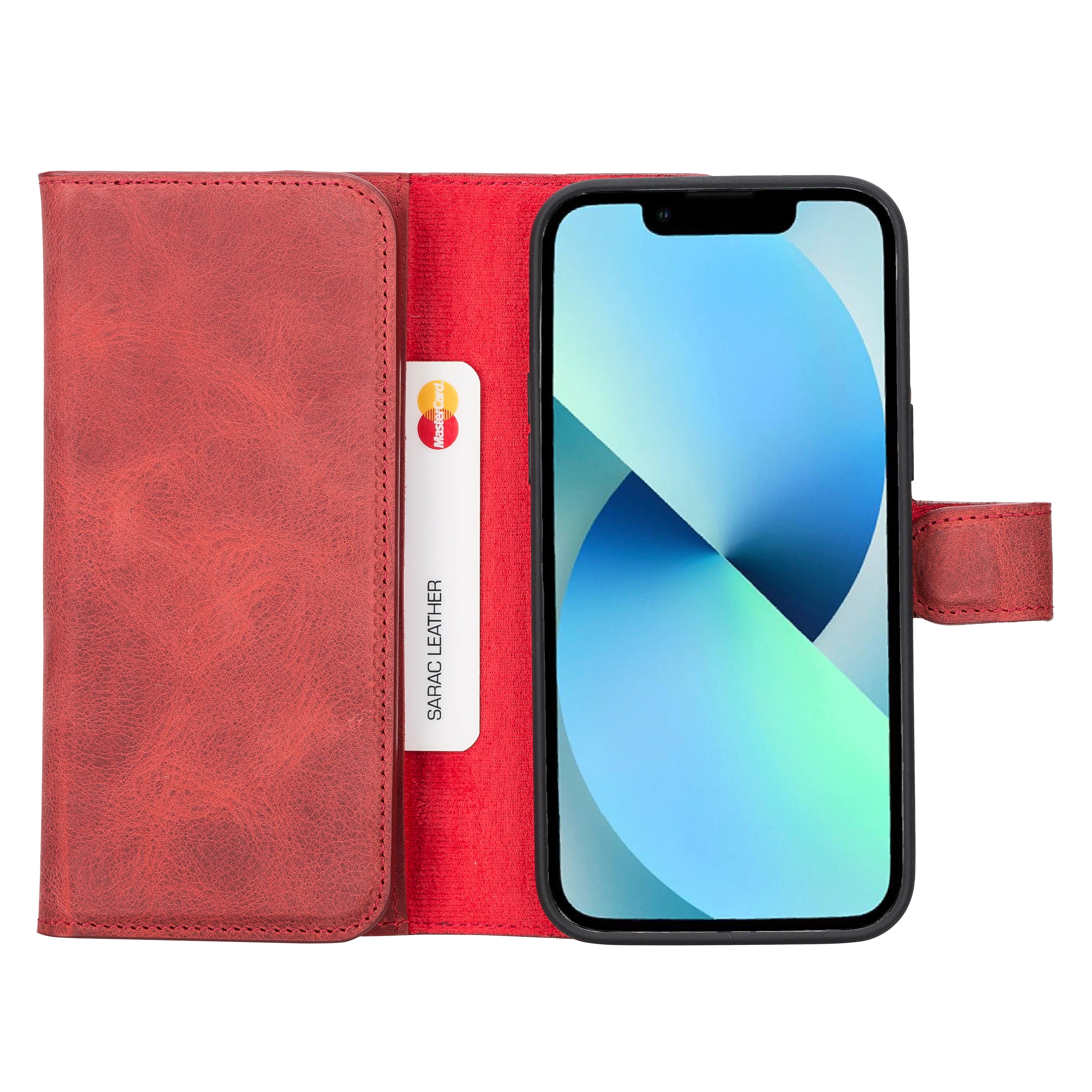 Santa iPhone 14 Pro Max Leather Detachable Wallet Case