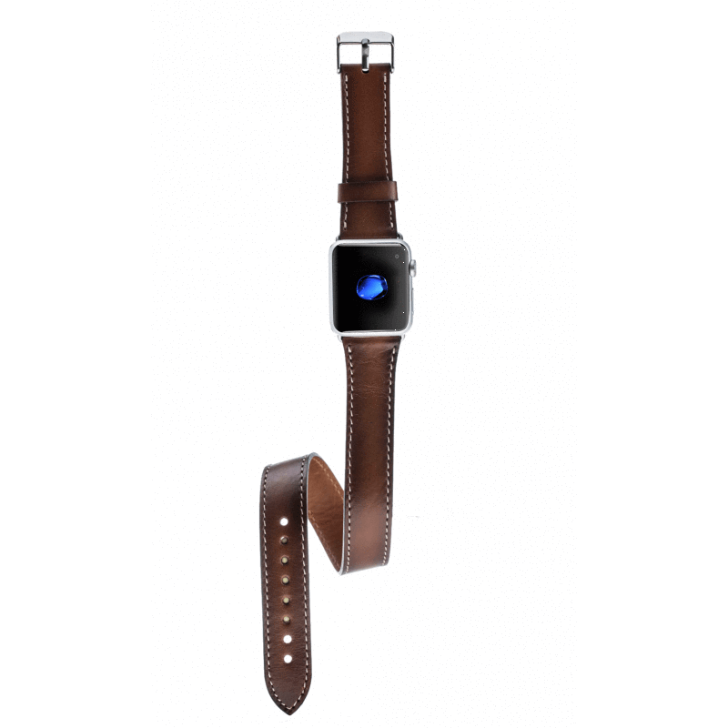 B2B - Leather Apple Watch Bands - DT Double Tour Style Bomonti