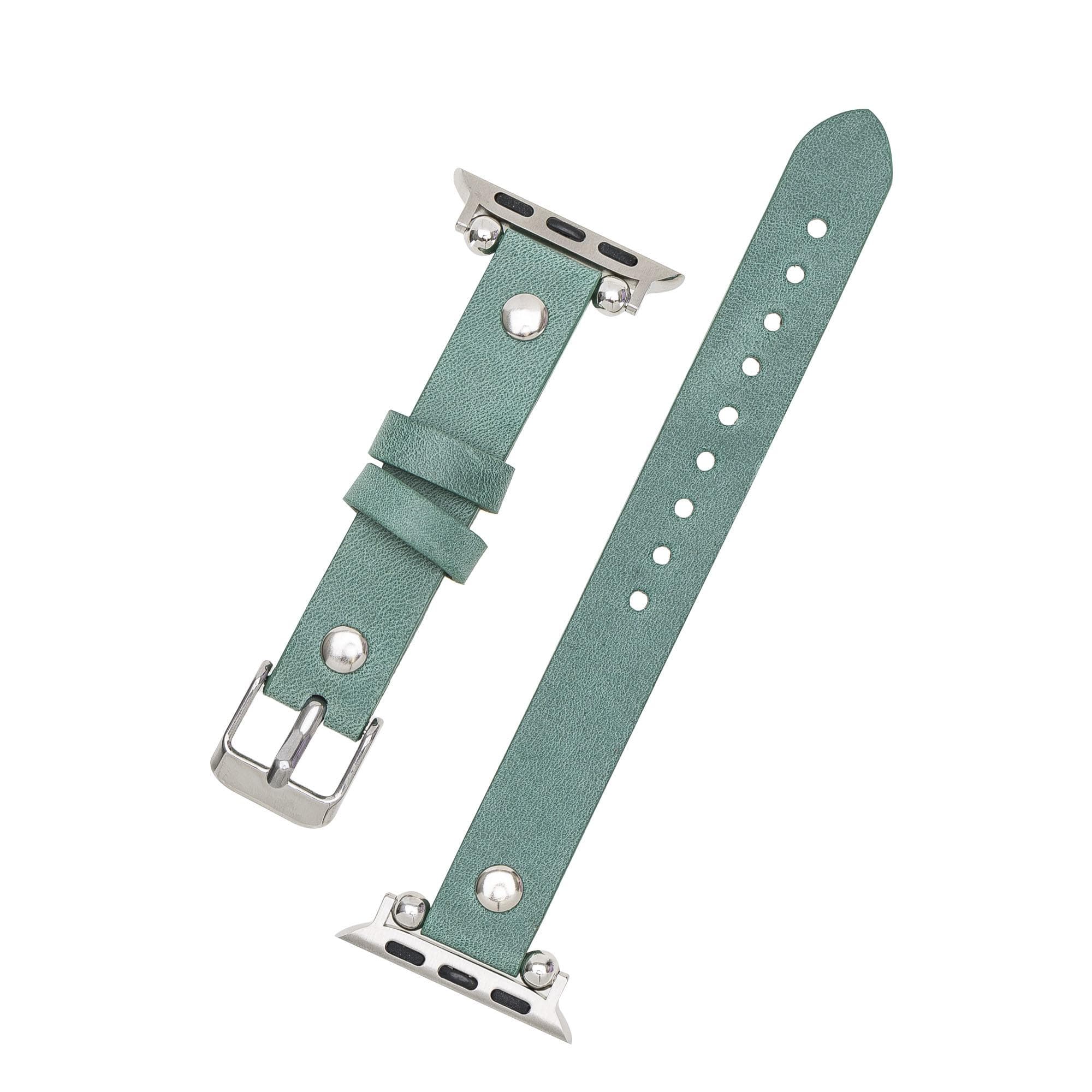Ferro Apple Watch Leather Band with Silver Trok