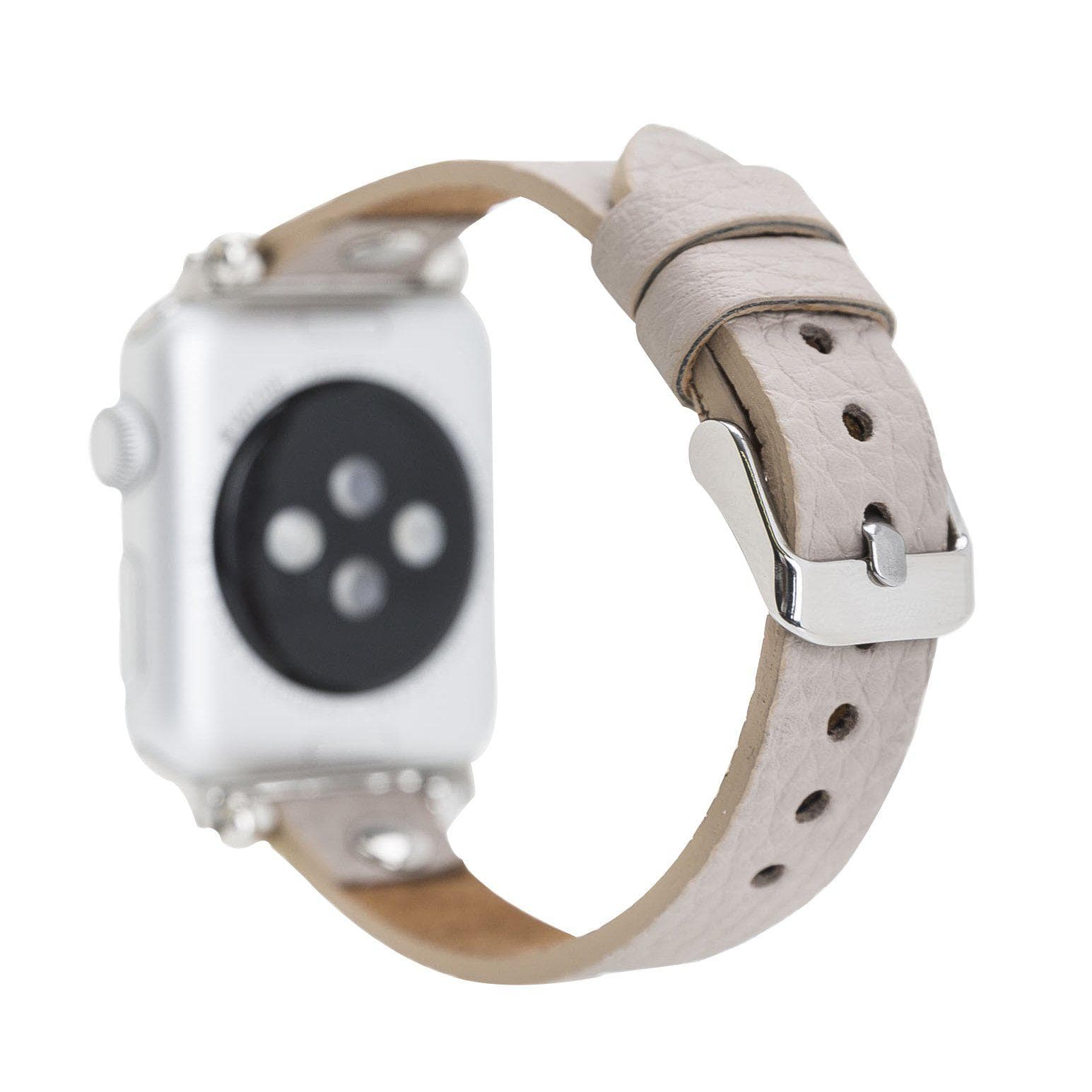 Ferro Apple Watch Leather Band with Silver Trok