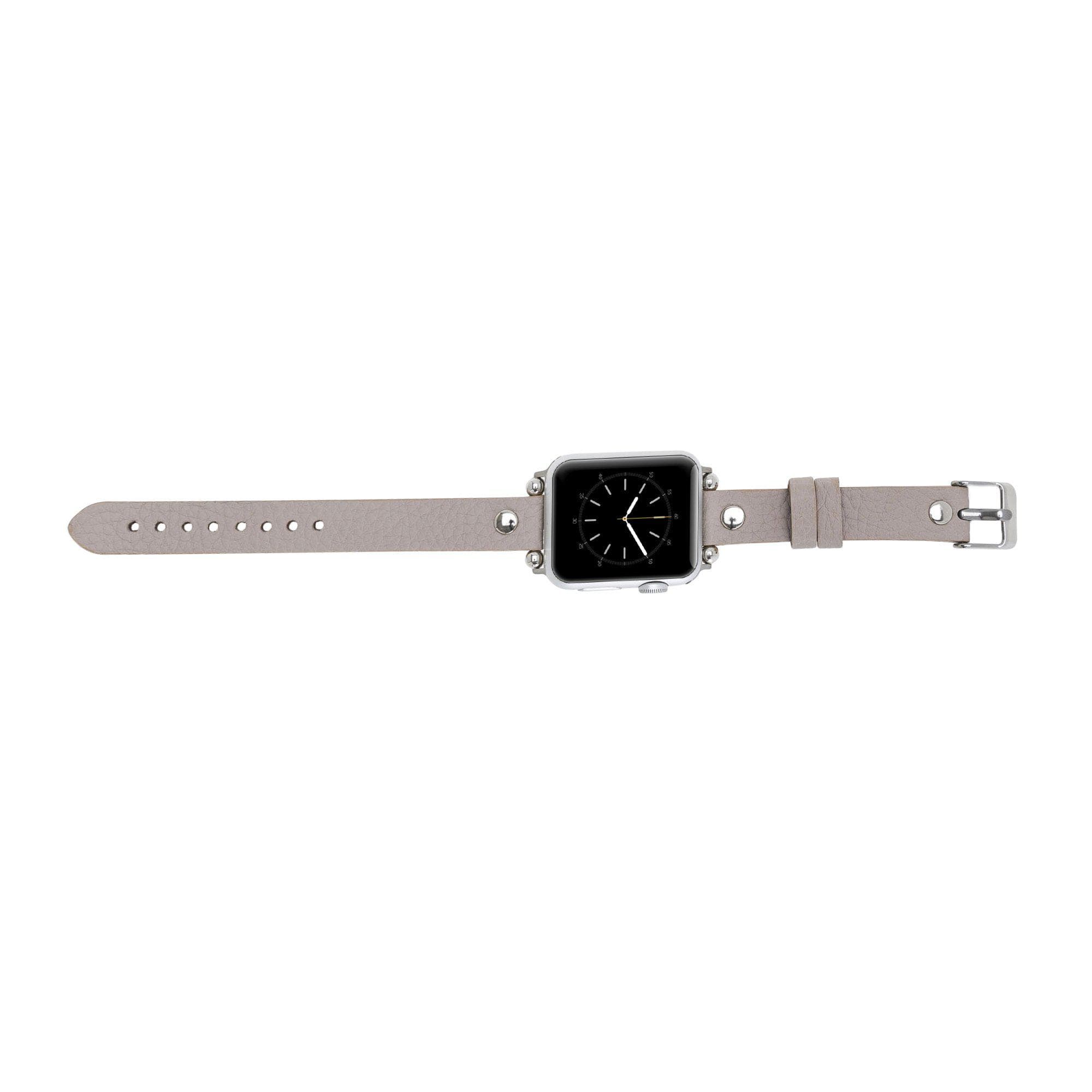 Ferro Apple Watch Leather Band with Silver Trok
