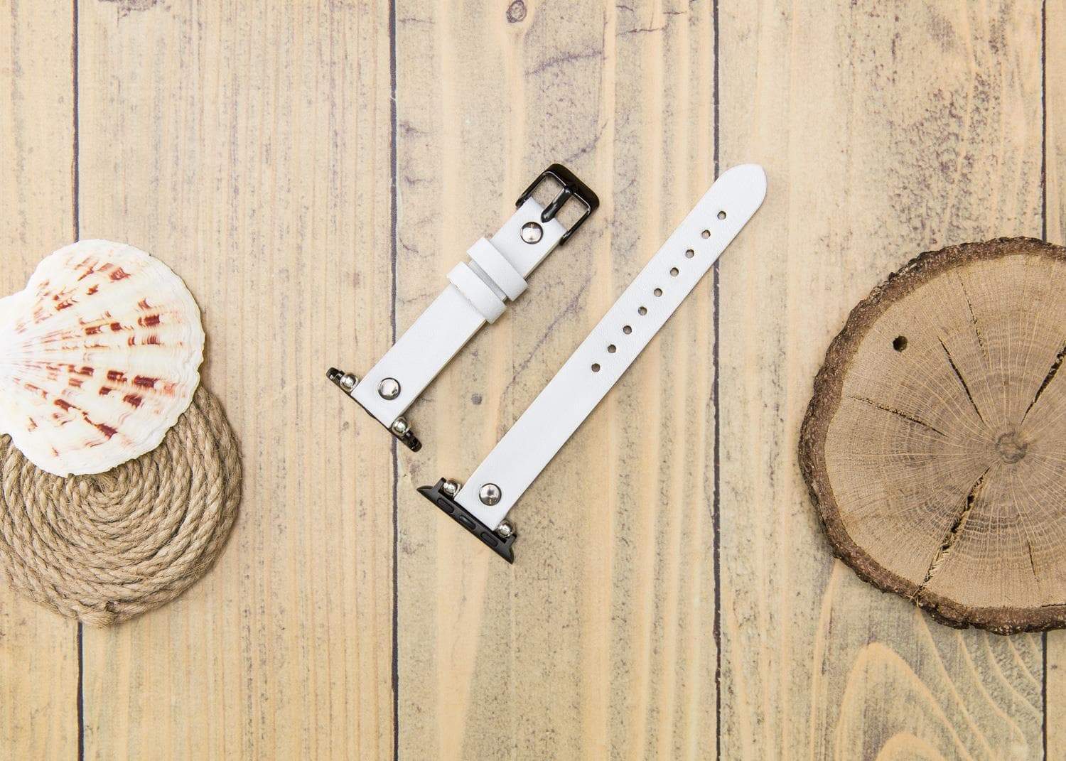 Ferro Apple Watch Leather Band with Silver Trok