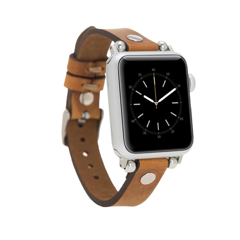 Ferro Apple Watch Leather Band with Silver Trok