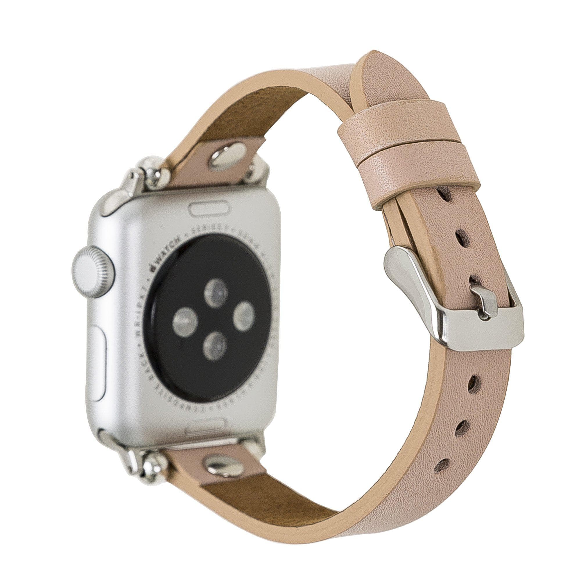 Ferro Apple Watch Leather Band with Silver Trok