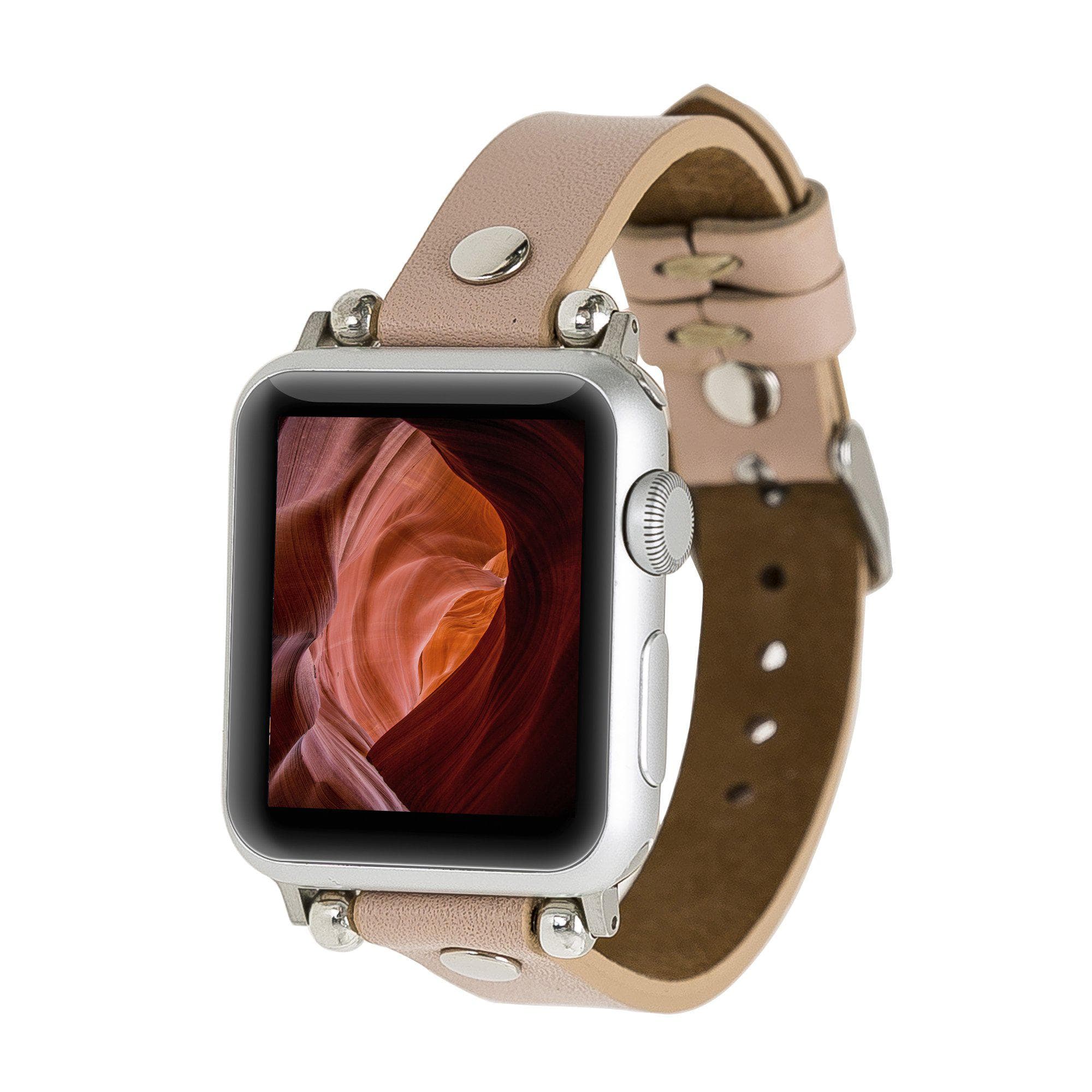 Ferro Apple Watch Leather Band with Silver Trok