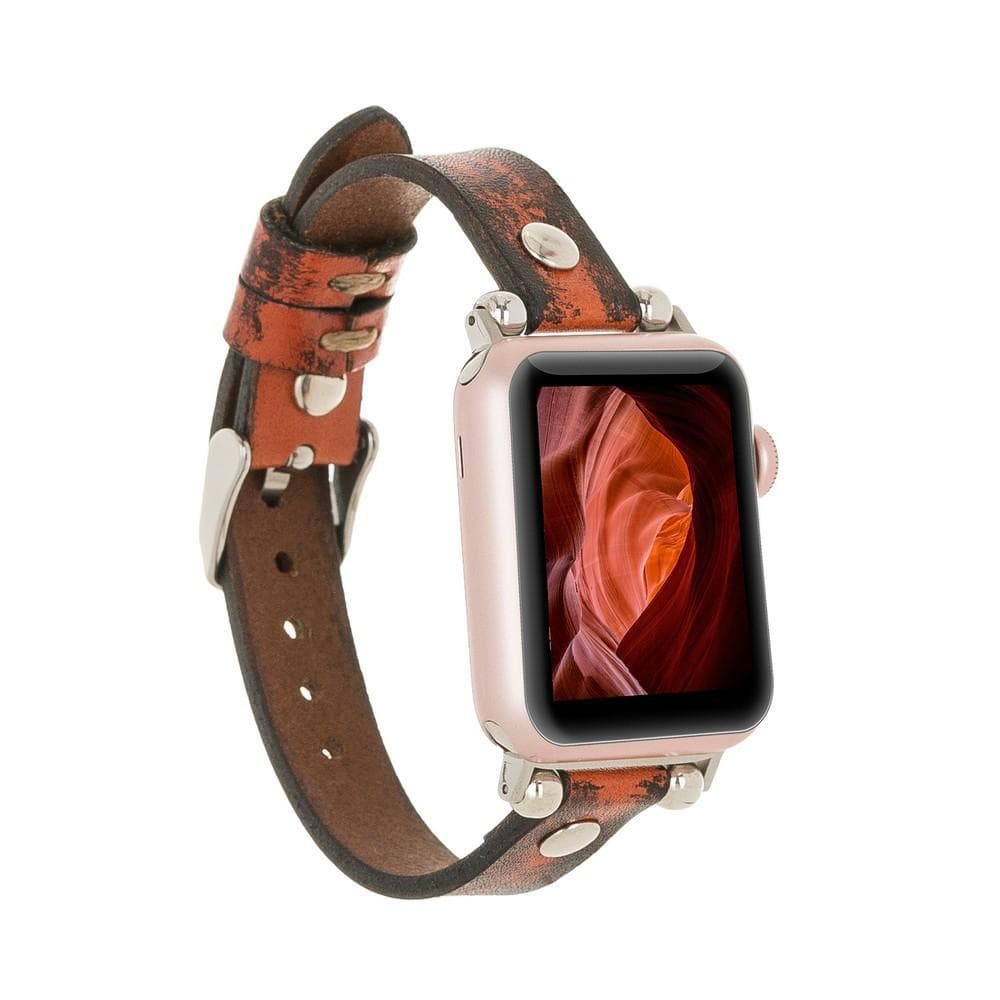 Ferro Apple Watch Leather Band with Silver Trok