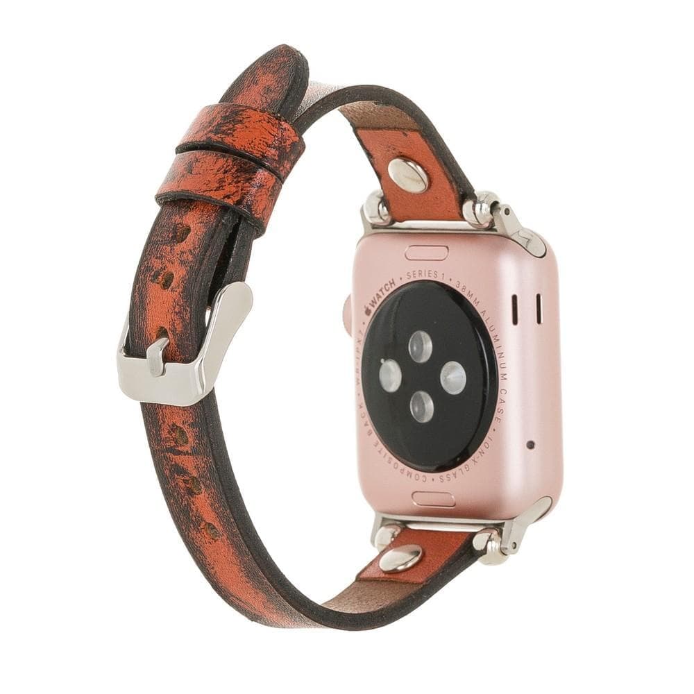Ferro Apple Watch Leather Band with Silver Trok