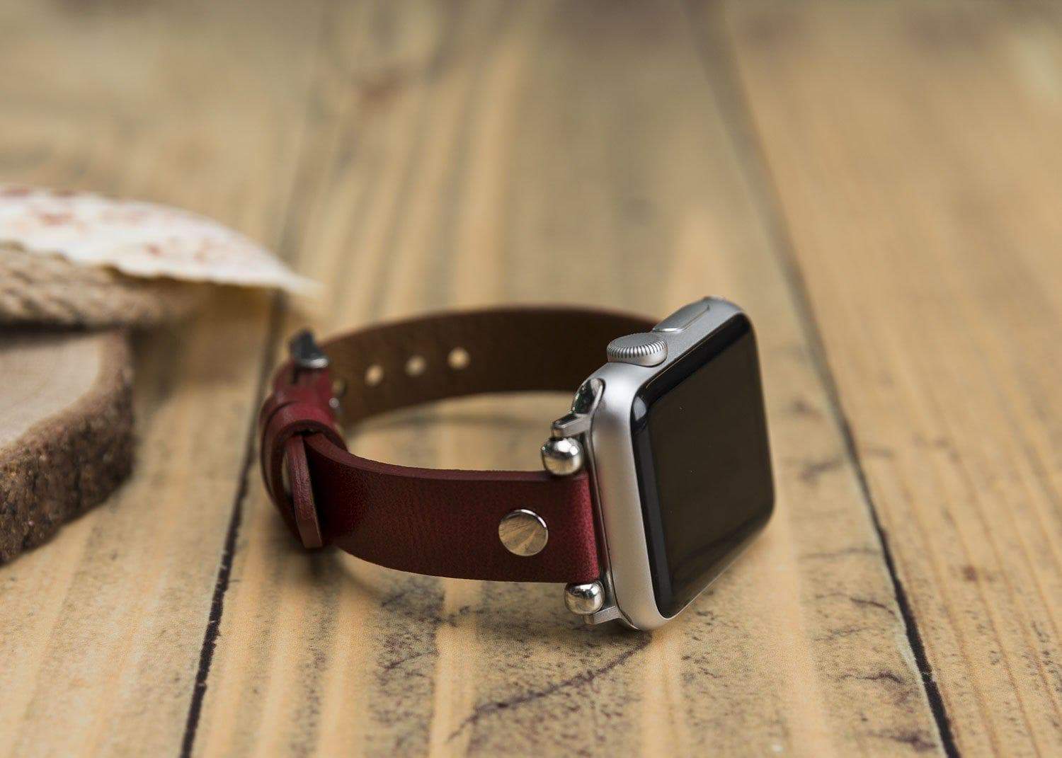 Ferro Apple Watch Leather Band with Silver Trok
