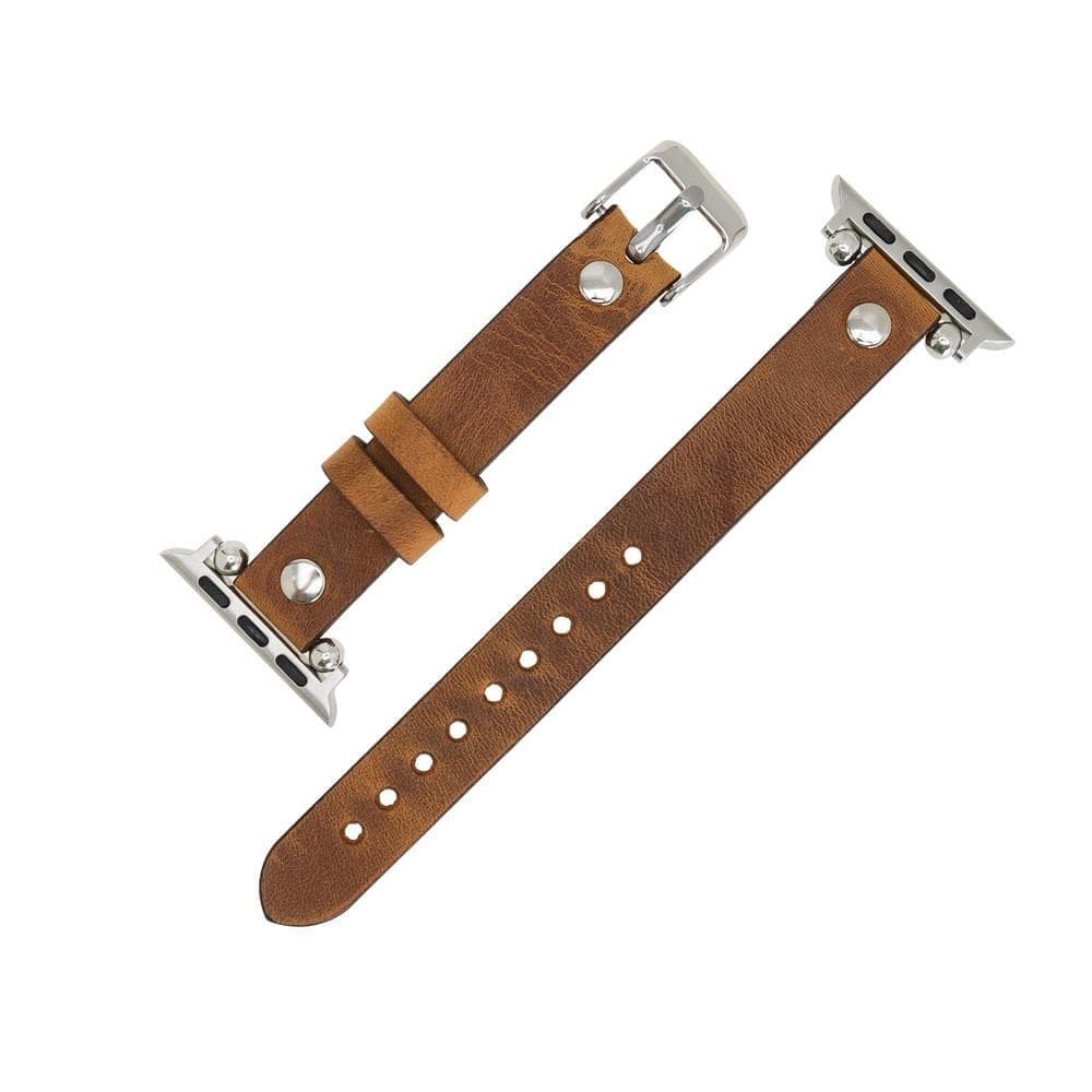 Ferro Apple Watch Leather Band with Silver Trok