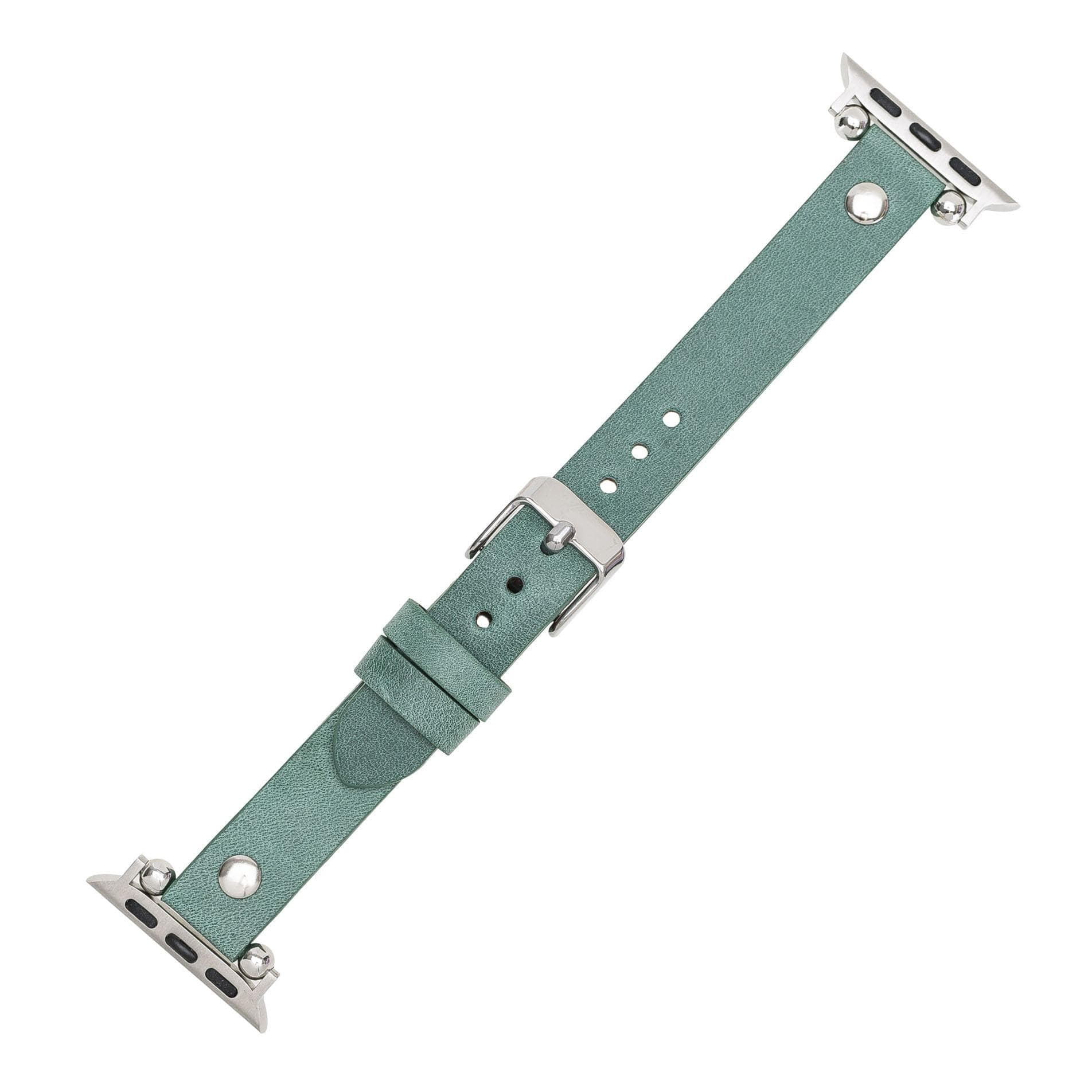 Ferro Apple Watch Leather Band with Silver Trok