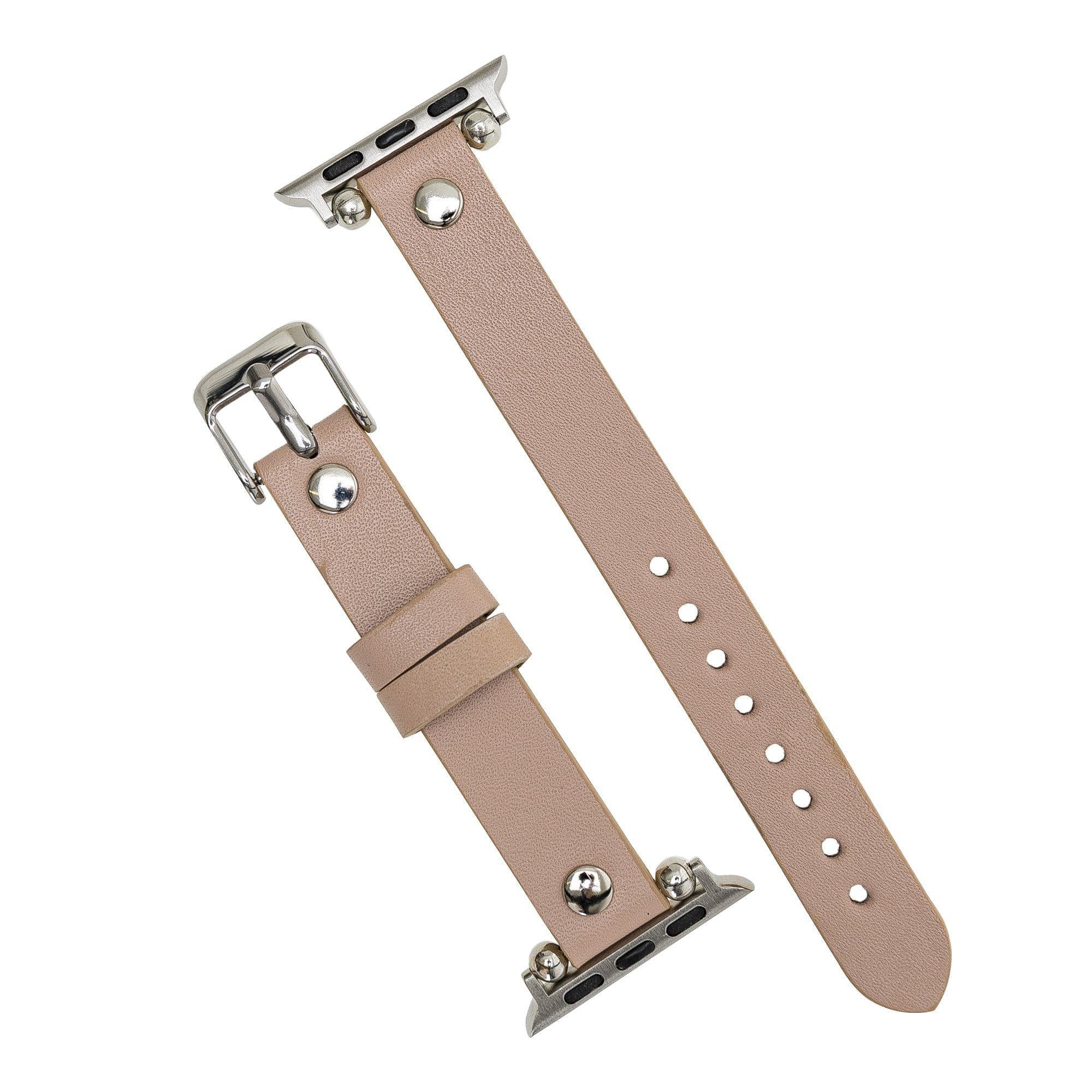 Ferro Apple Watch Leather Band with Silver Trok