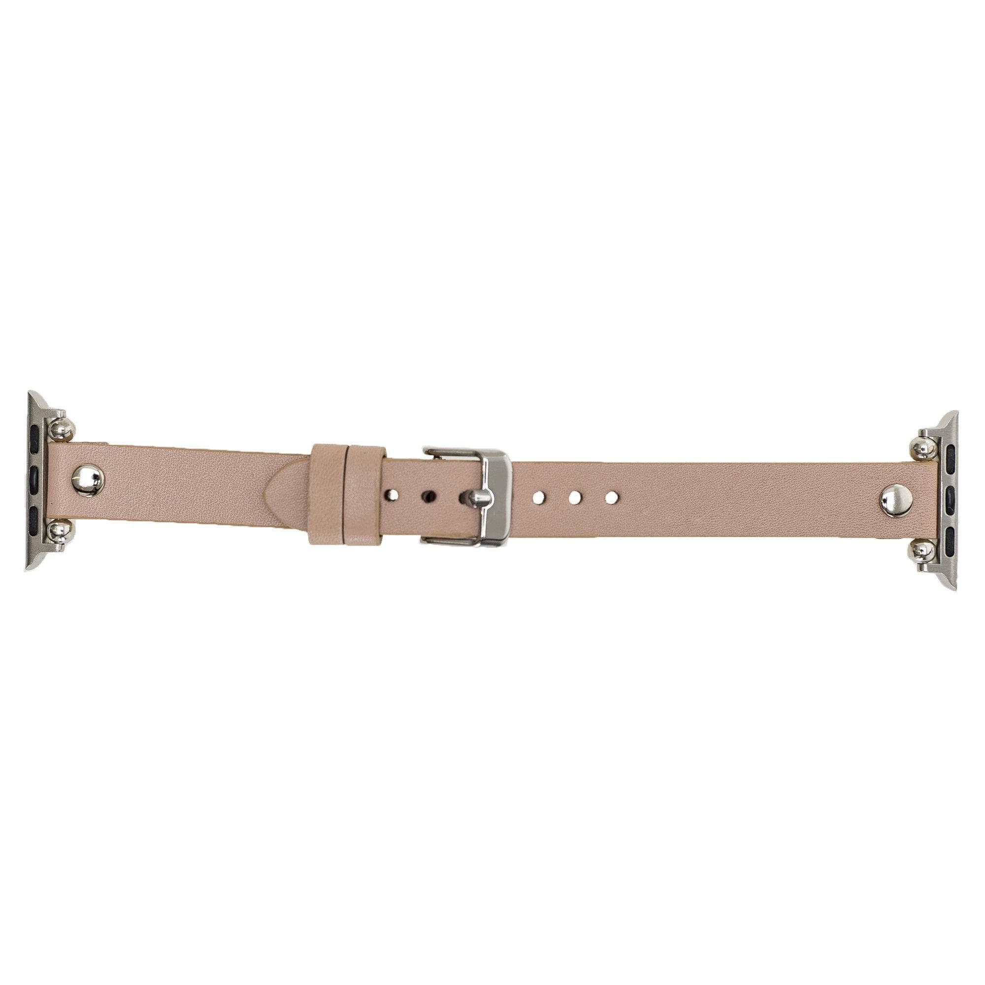 Ferro Apple Watch Leather Band with Silver Trok