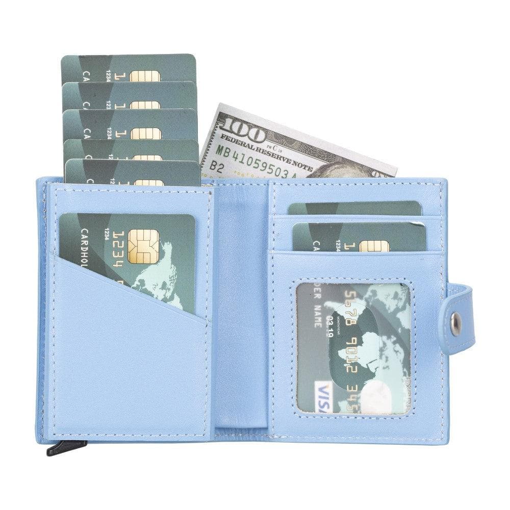 Palertag Zip Mechanical Leather Card Holder with AirTag Slot